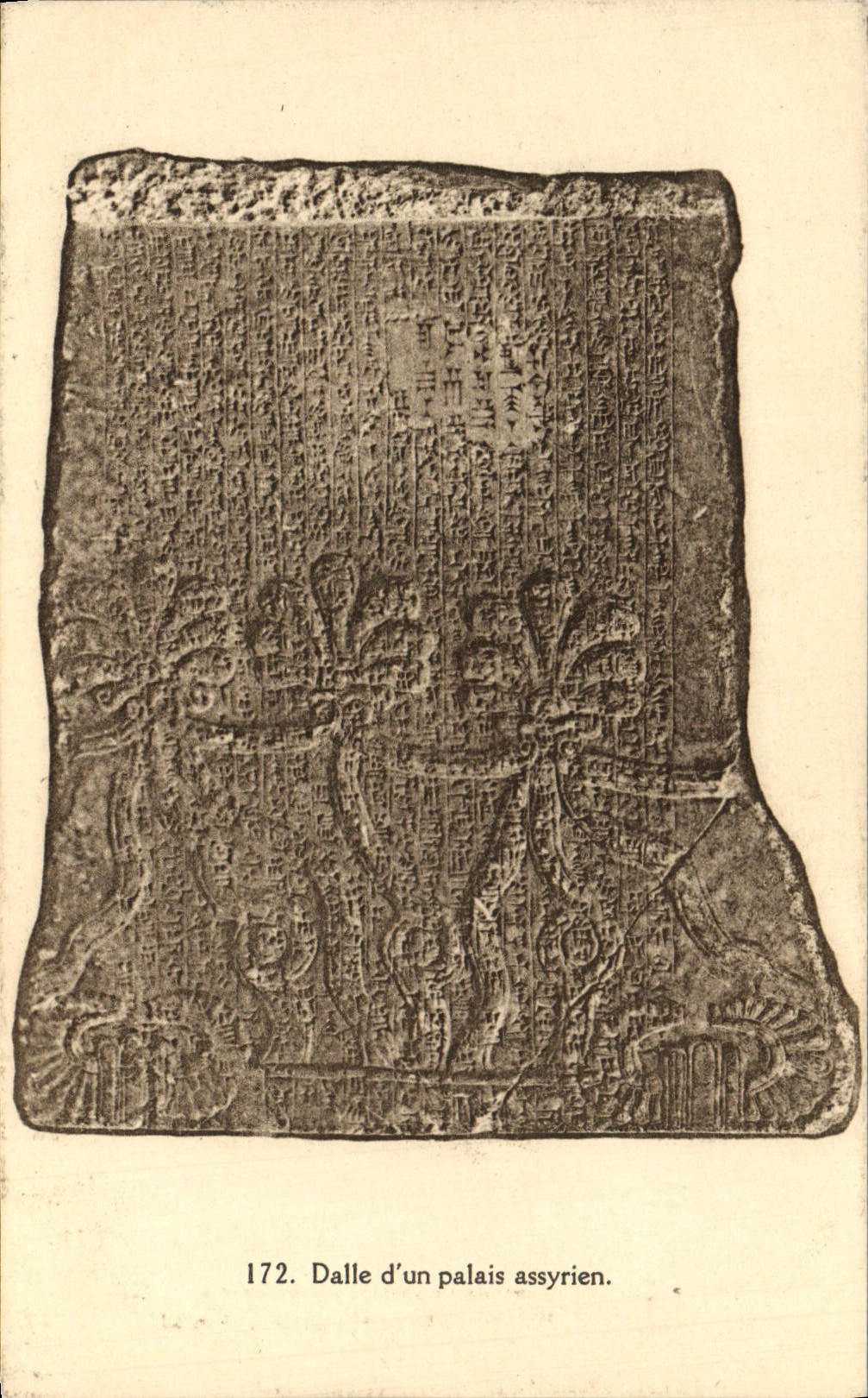 VINTAGE POSTCARD Flagstone of an Assyrian Palate
