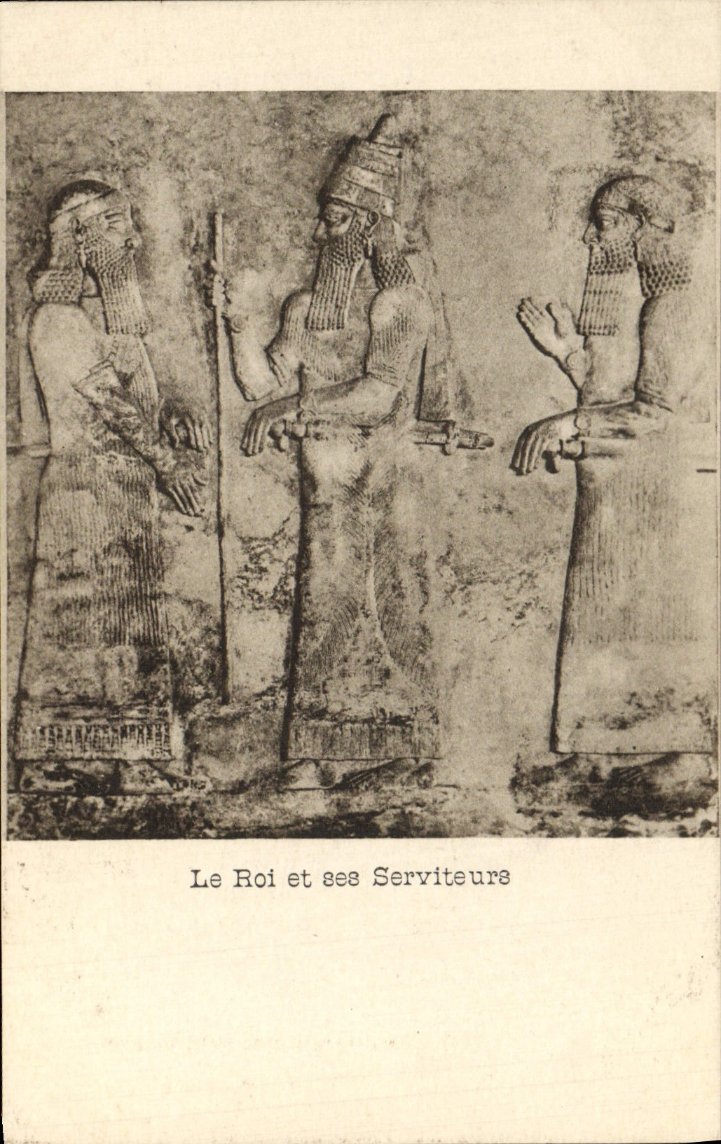 VINTAGE POSTCARD the King and His Servants