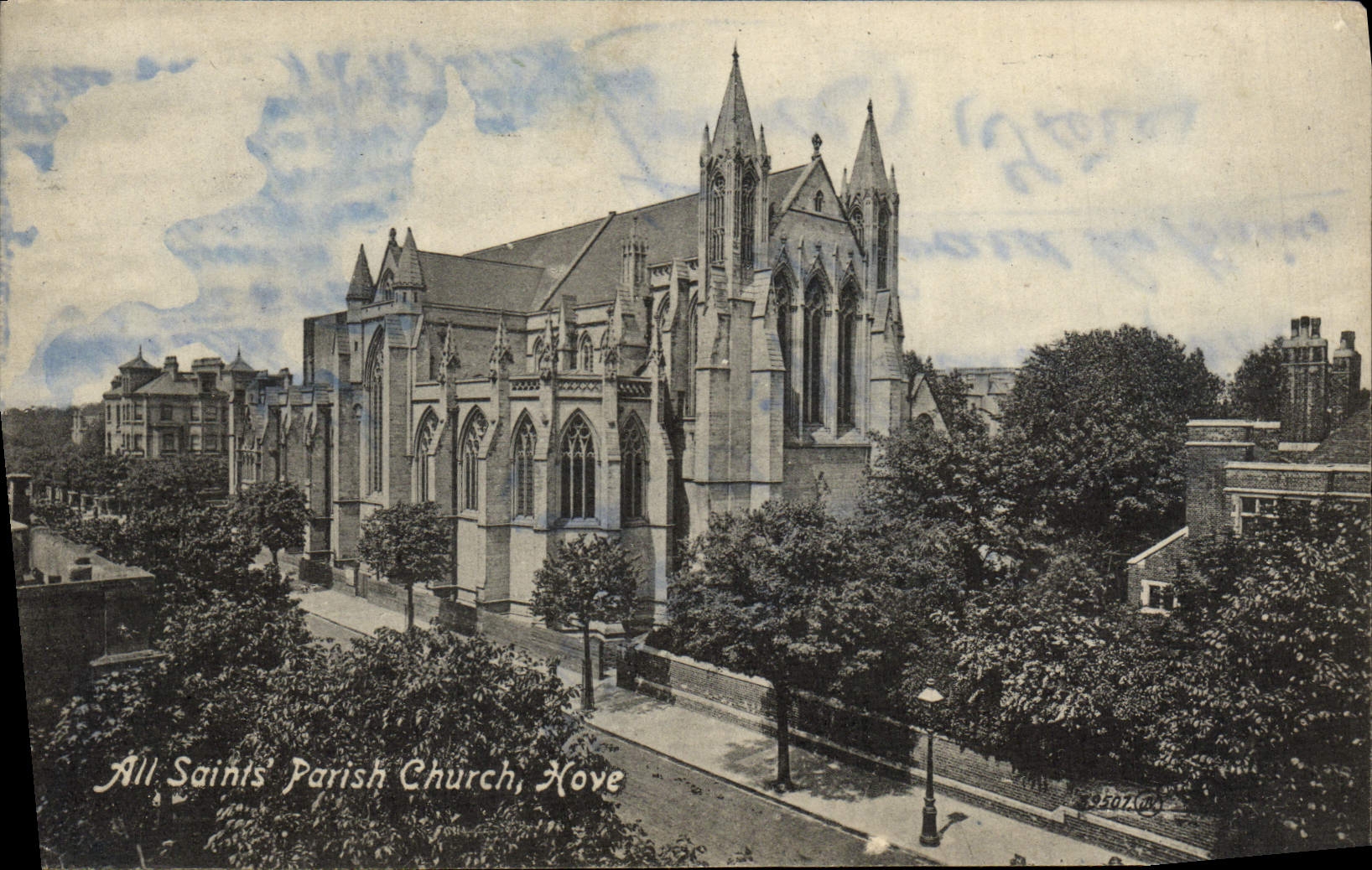 VINTAGE POSTCARD All Saints' Parish Church Hove