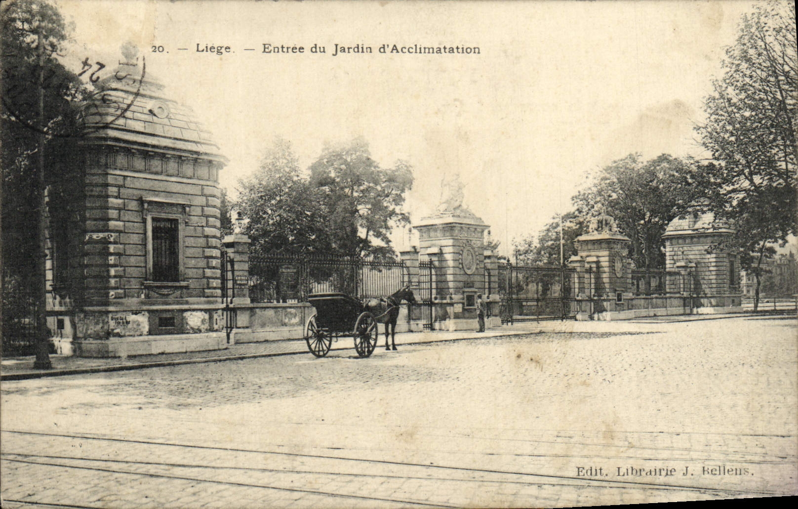 VINTAGE POSTCARD Entered Liege Of the Zoological gardens