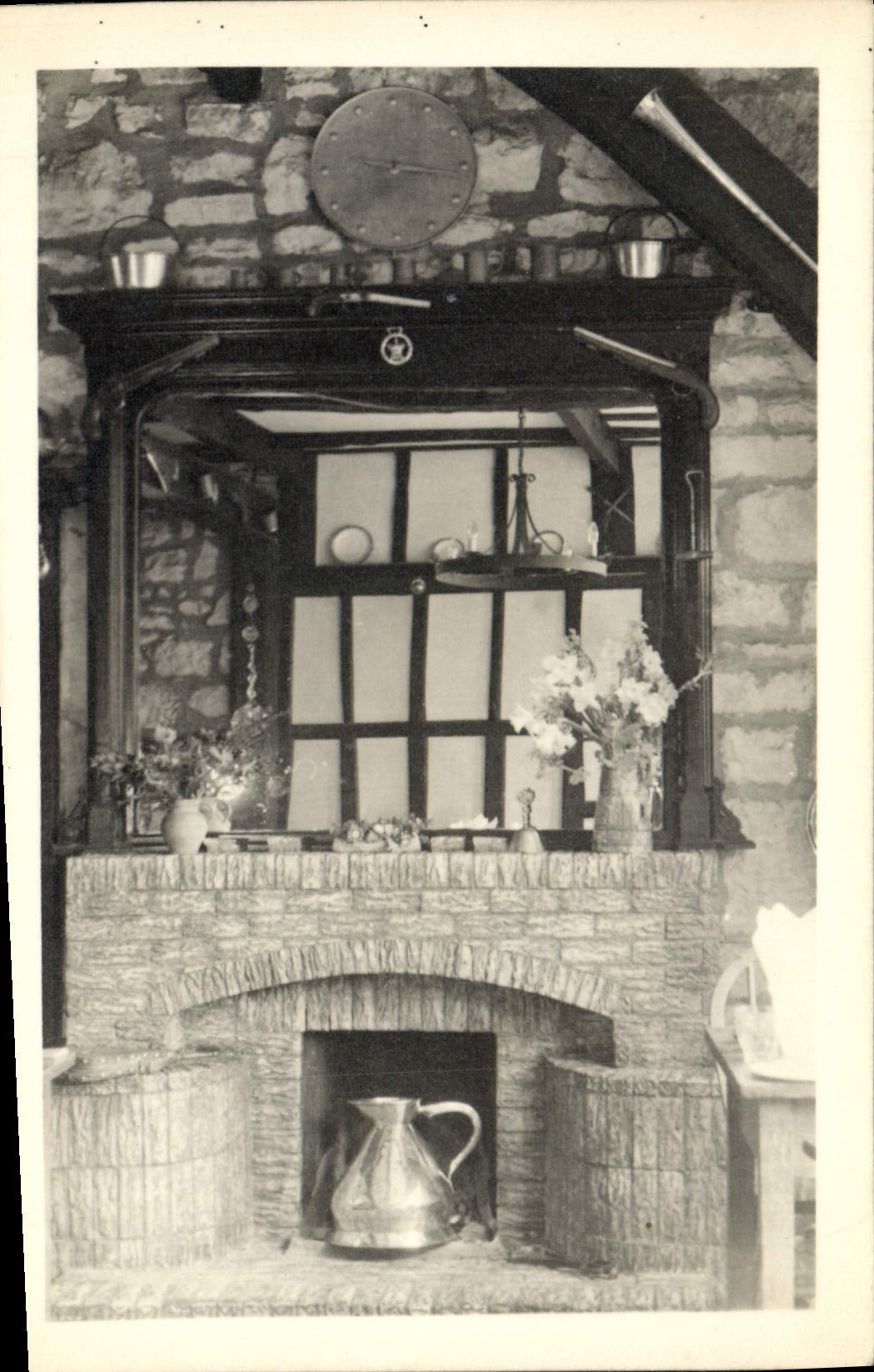 CARTE PHOTO Cheminee Interieur 