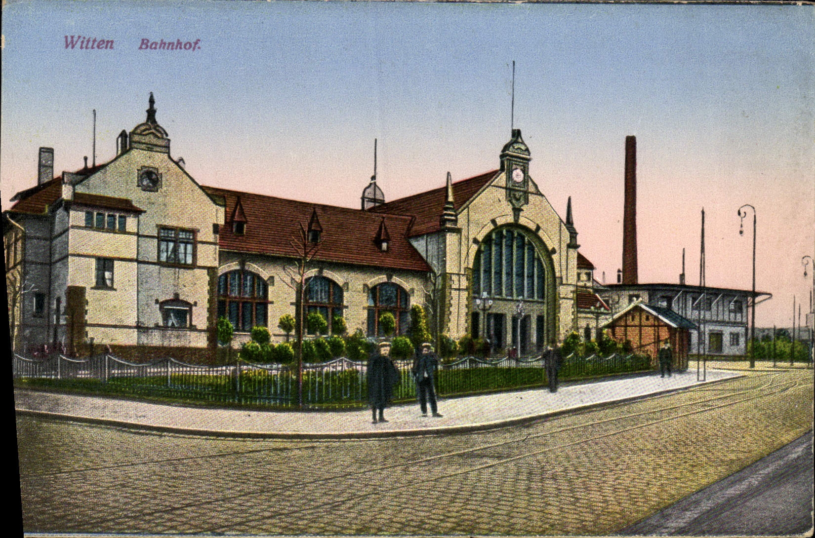 VINTAGE POSTCARD Witten Bahnhof