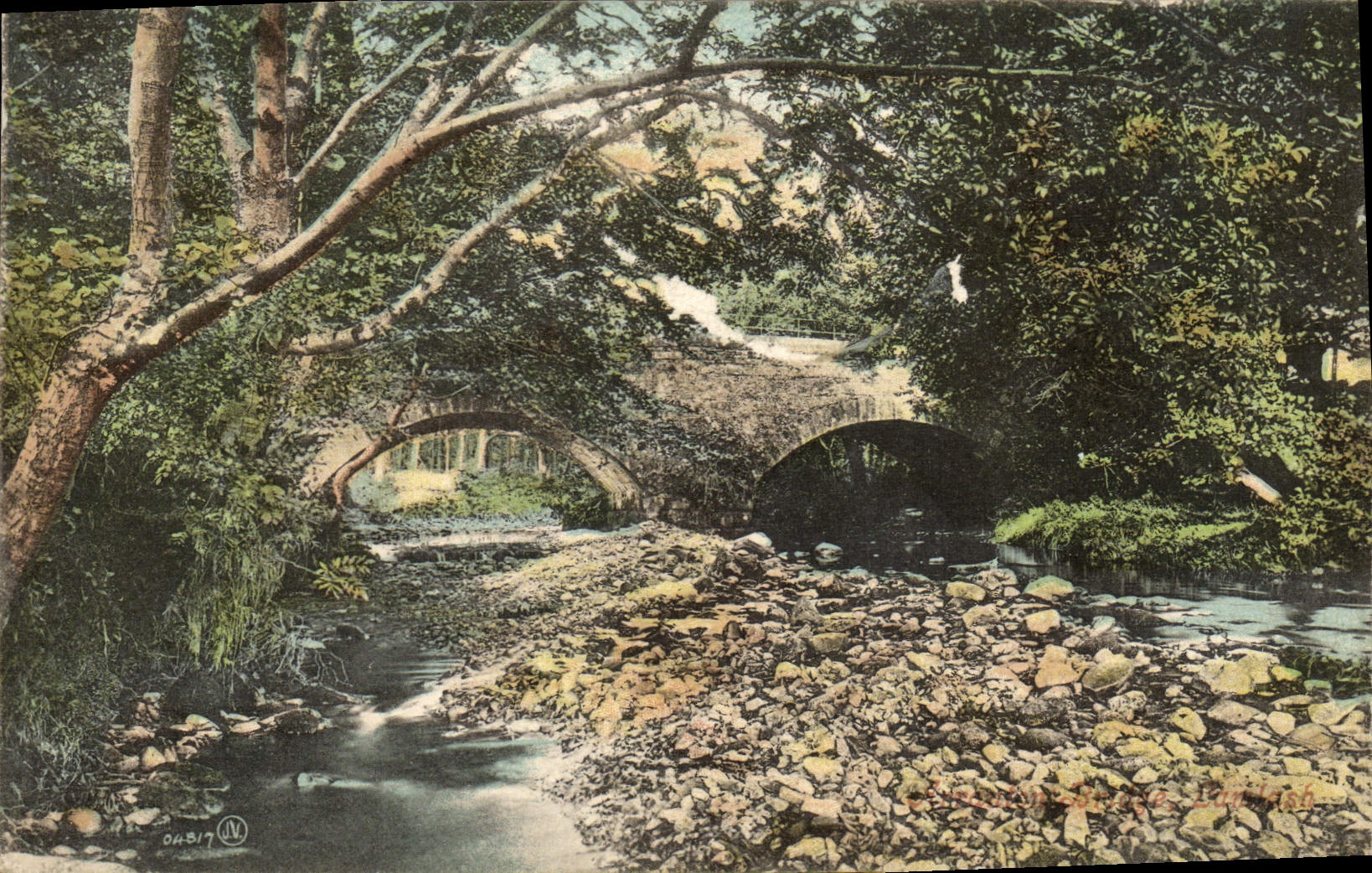 VINTAGE POSTCARD Lamlach Bridge