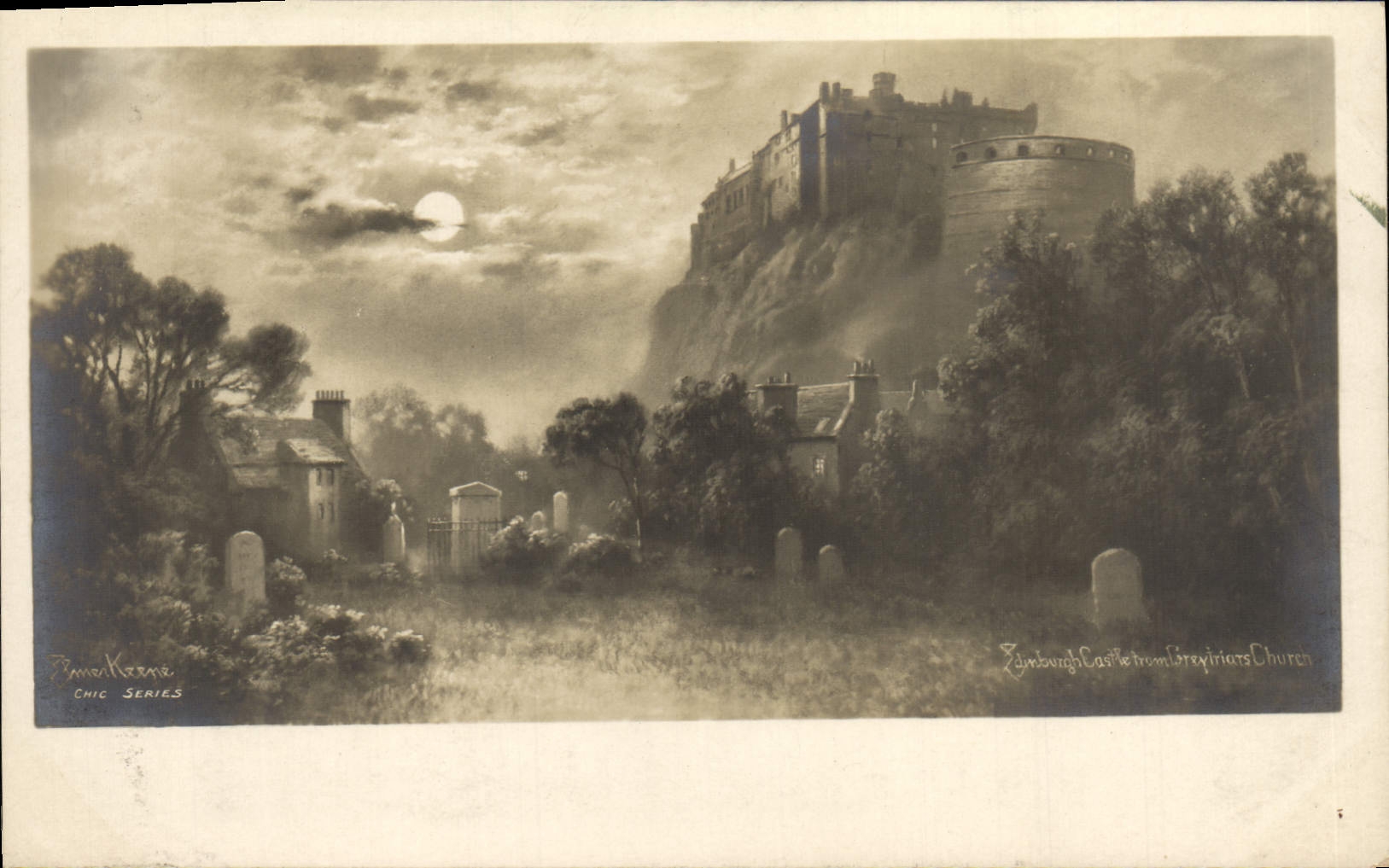 VINTAGE POSTCARD Edinburgh Castle