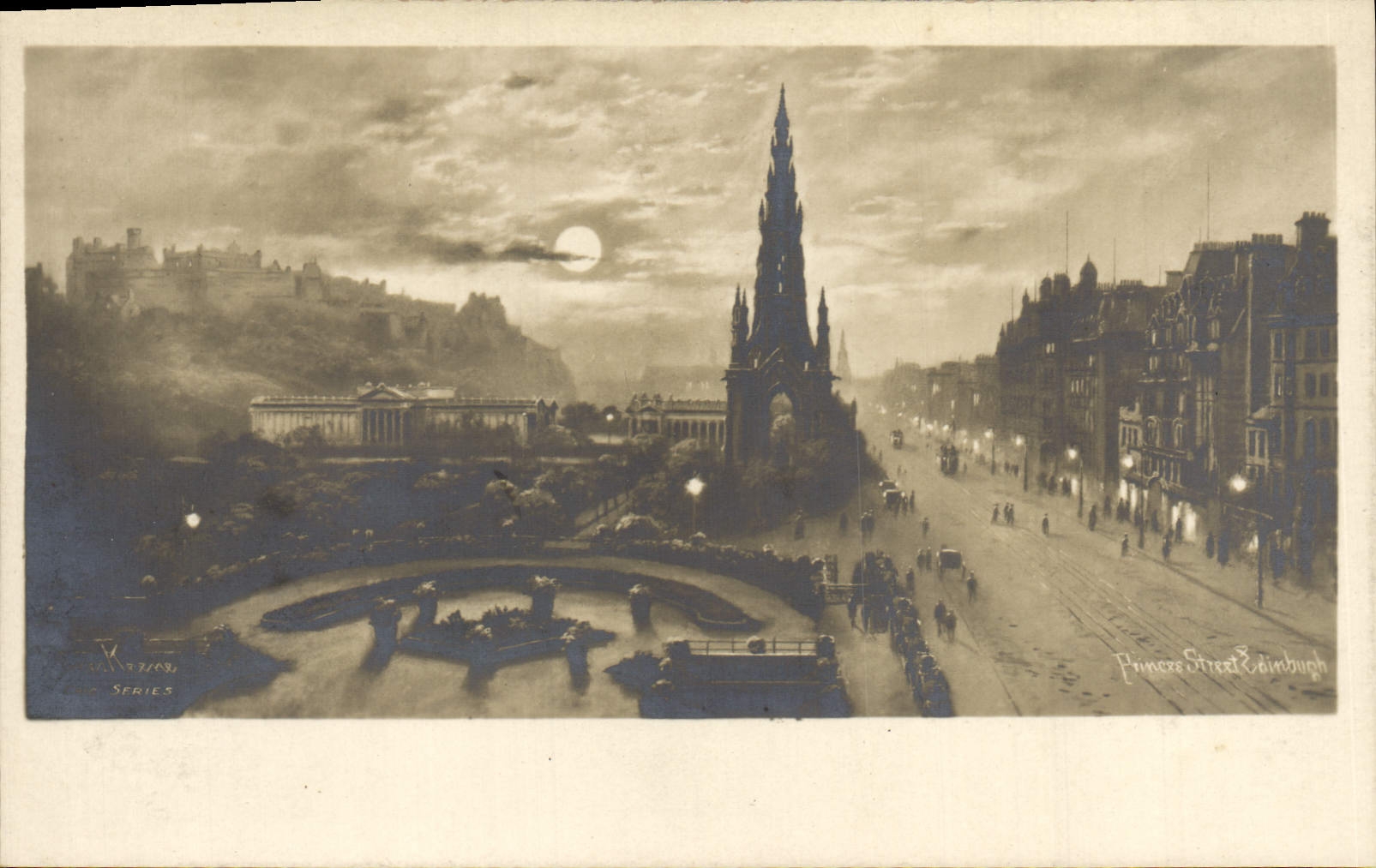 VINTAGE POSTCARD Edinburgh Princes Street