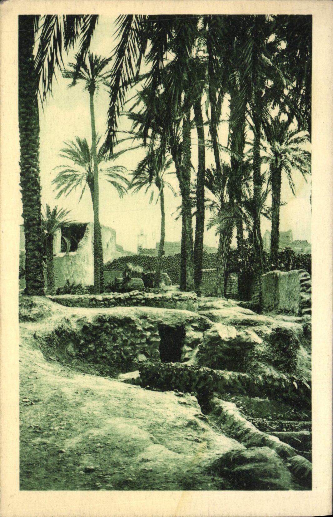 VINTAGE POSTCARD Figuig Kaour de Zeuags seen of North
