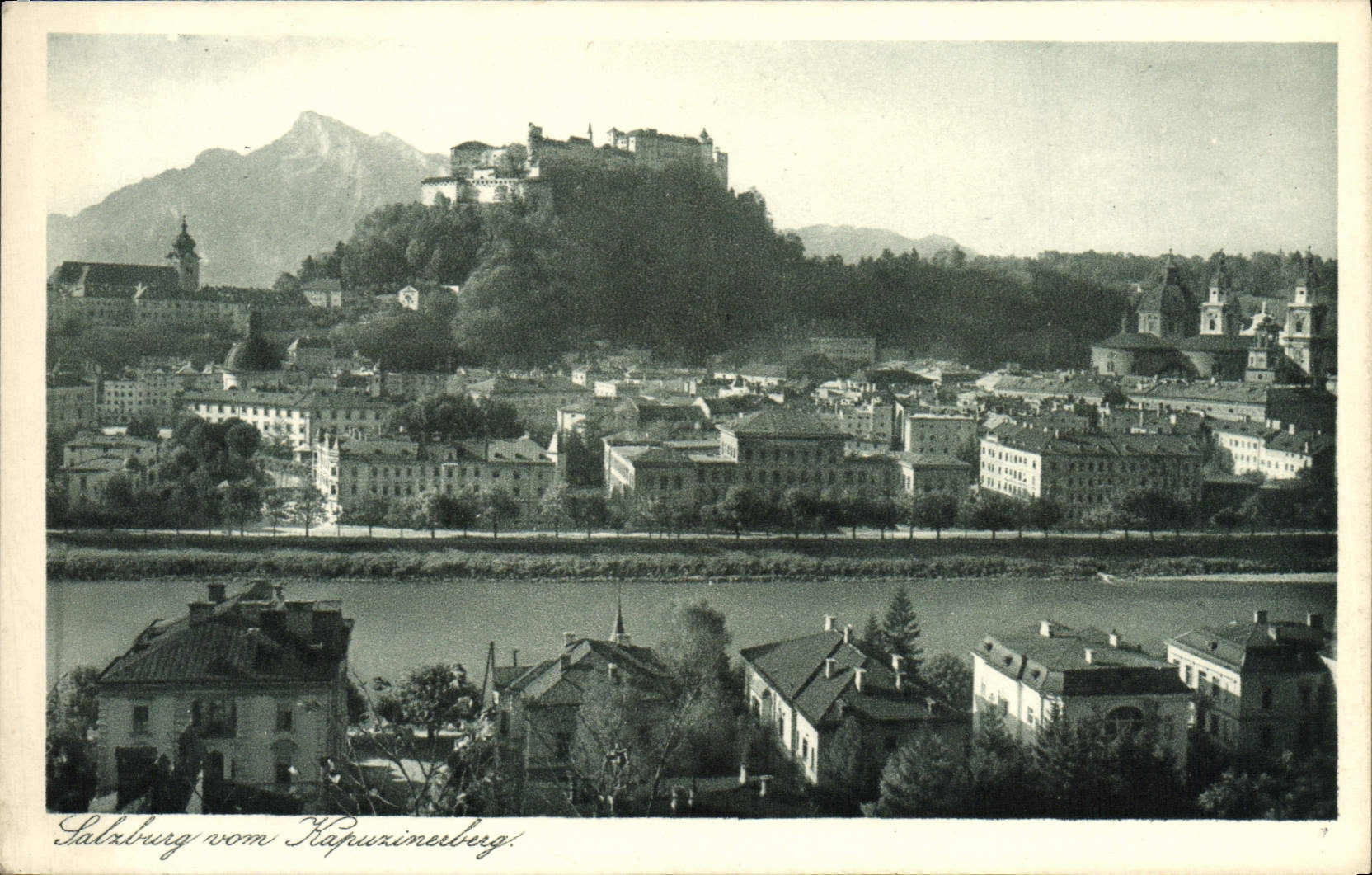 VINTAGE POSTCARD Salzburg vom Kapuzinerberg