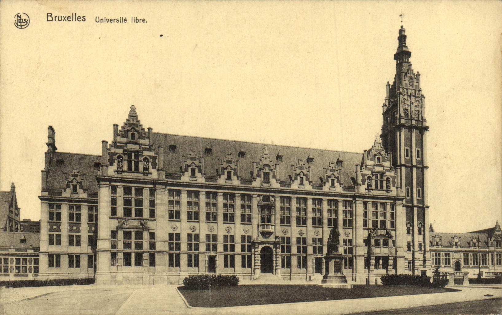Universidad libre de Bruselas de la POSTAL de la VENDIMIA