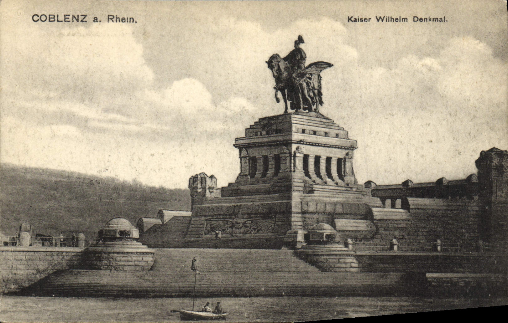 CPA Coblenz a Rhein Kaiser Wilhelm Denkmal