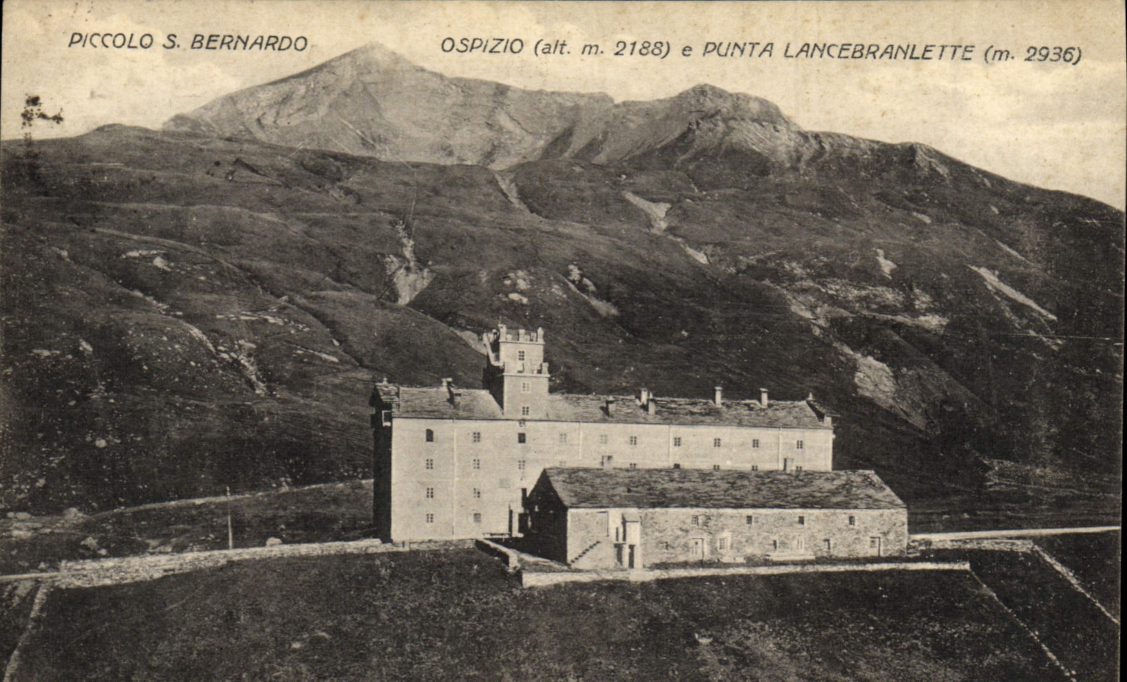 VINTAGE POSTCARD Piccolo S Bernardo Ospizio E Punta Lancebranlette