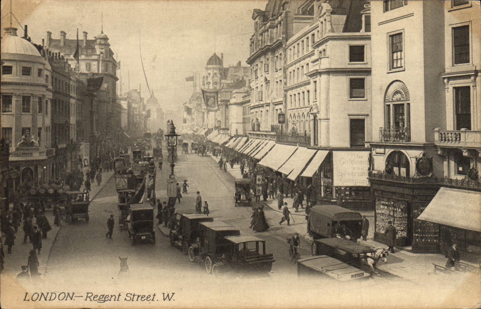 Regente de la calle de Londres de la POSTAL de la VENDIMIA