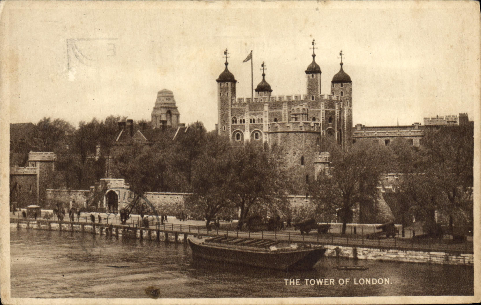 POSTAL Londres de la VENDIMIA la torre apagado