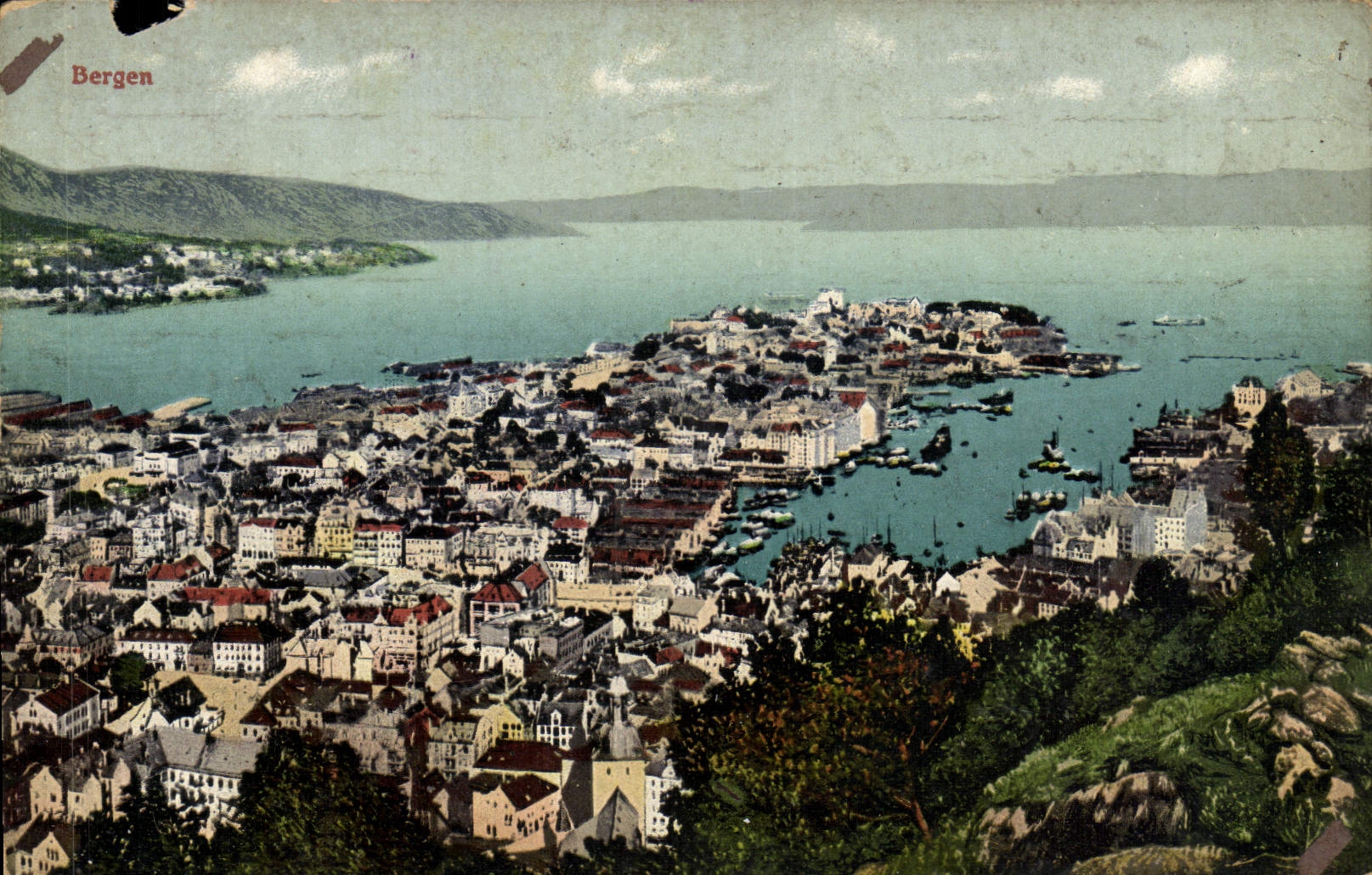 VINTAGE POSTCARD Bergen