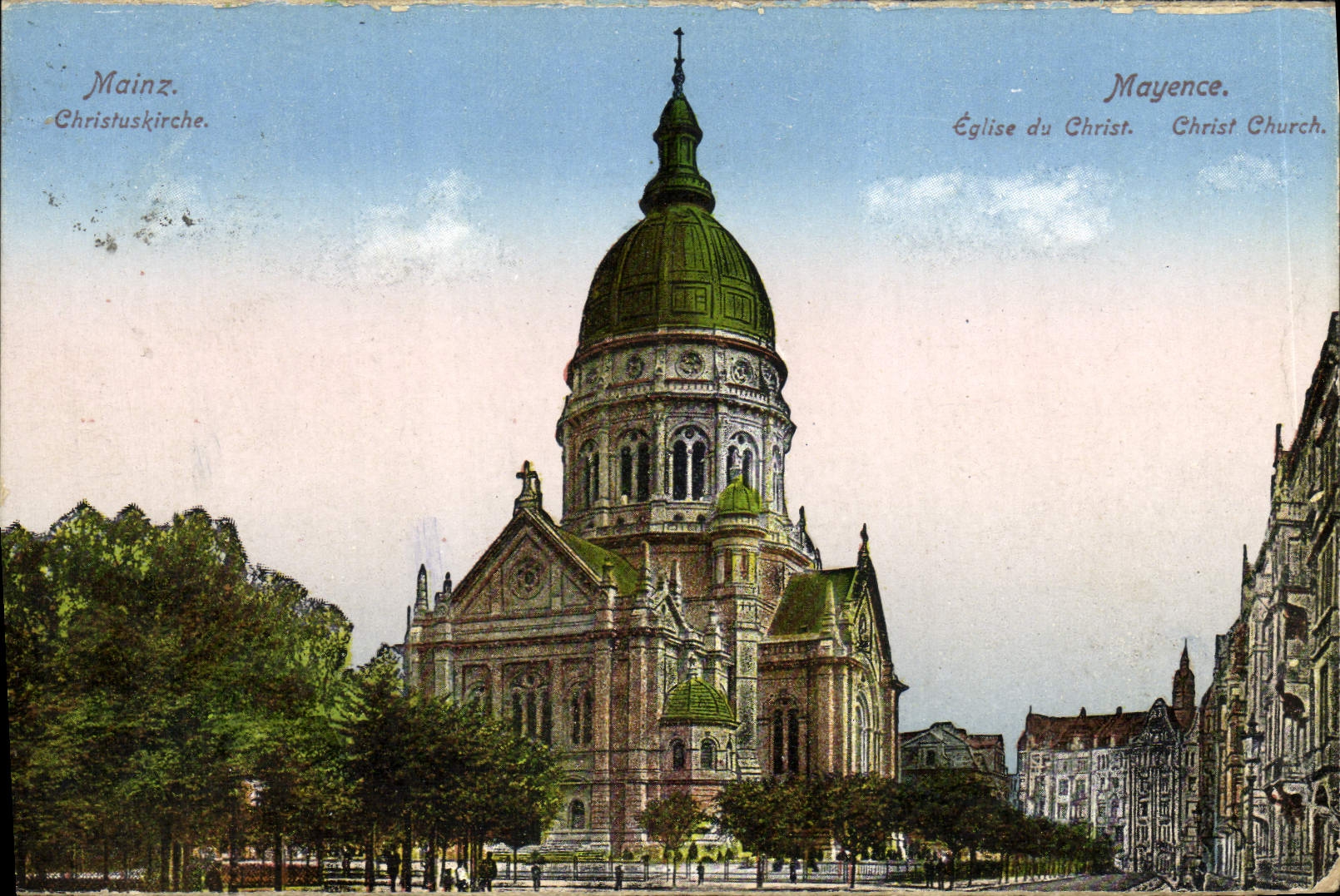 VINTAGE POSTCARD Mainz Church of Christ
