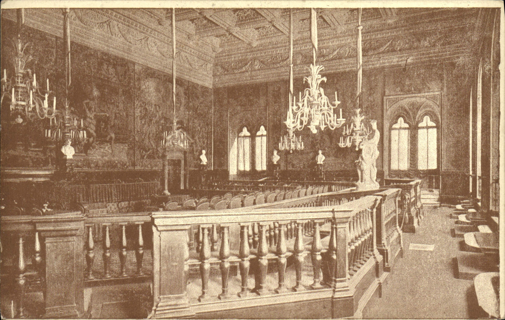 Interno de Firenze Palazzo Vecchio de la POSTAL de la VENDIMIA más allá de LED Salted 200