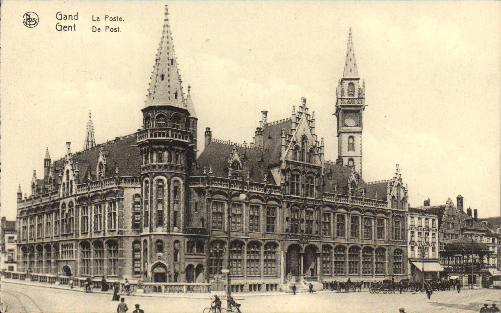 VINTAGE POSTCARD Ghent La Poste