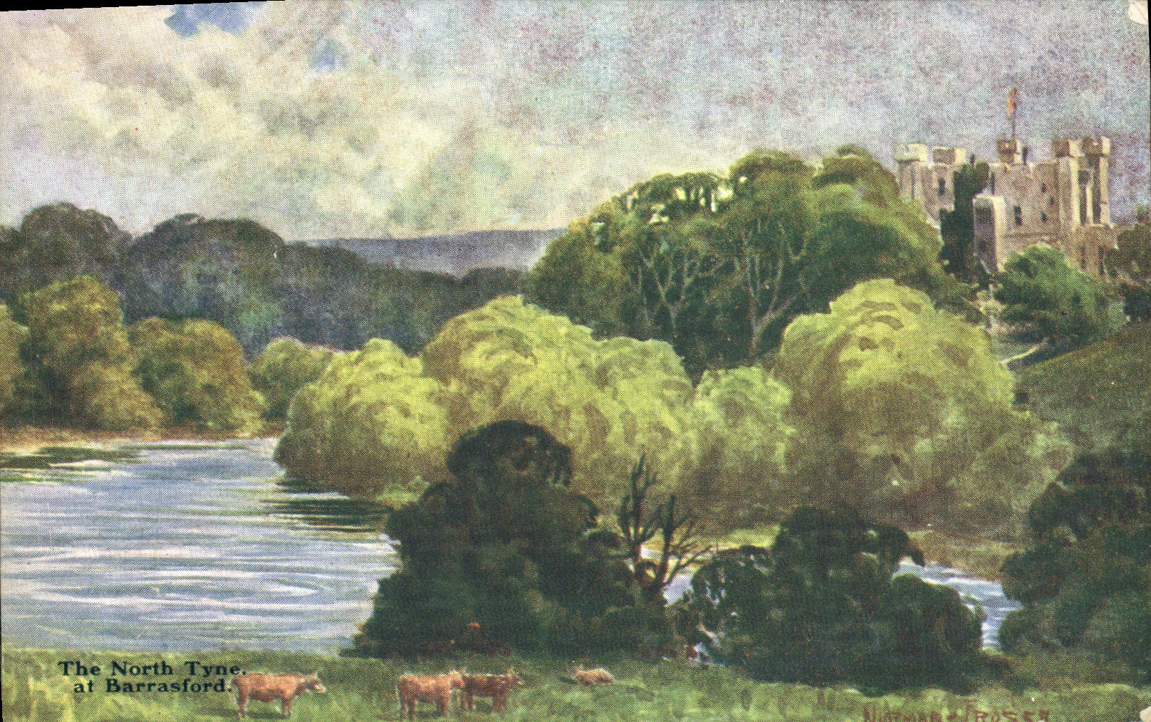 Estándar de la POSTAL de la VENDIMIA el norte en Barrasford