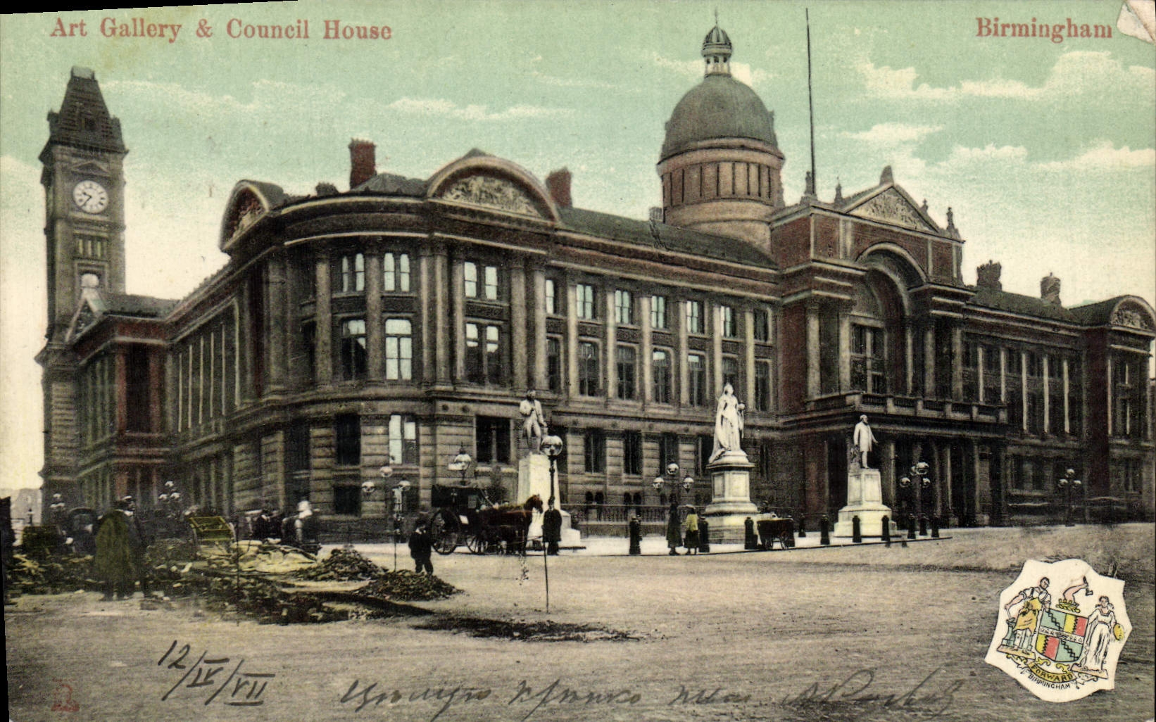 VINTAGE POSTCARD Art Gallery Couneil Birmingham House