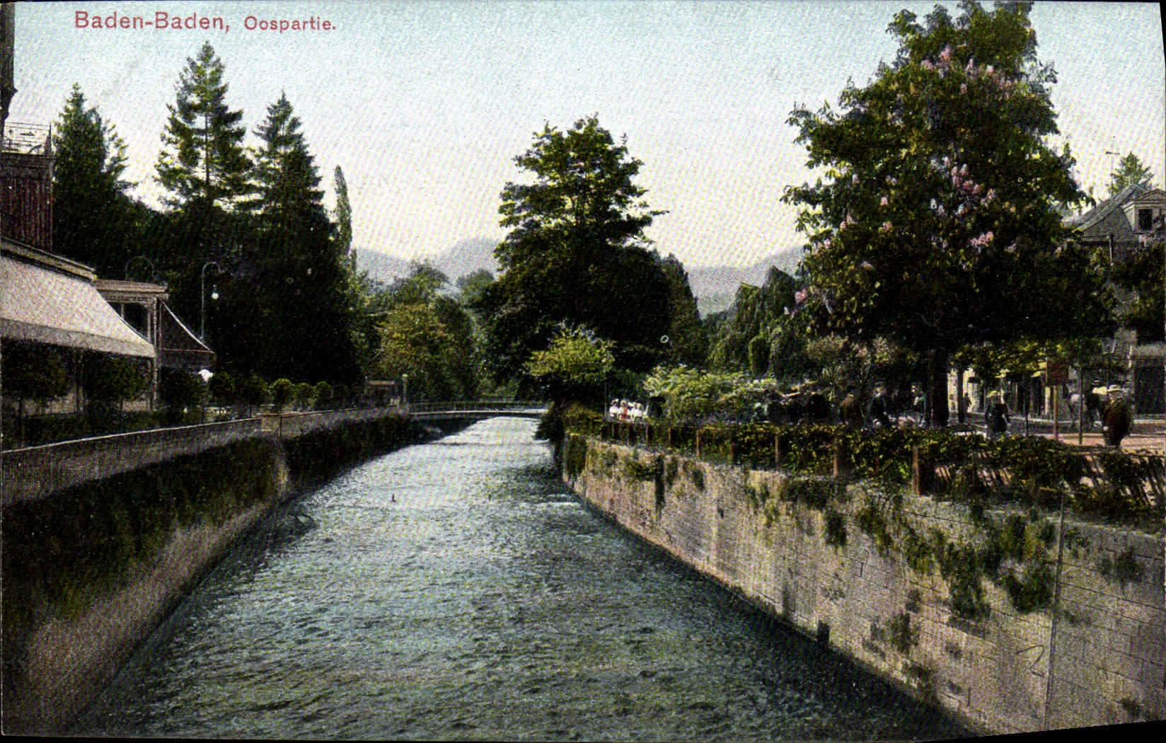 VINTAGE POSTCARD Baden Baden Oospartie