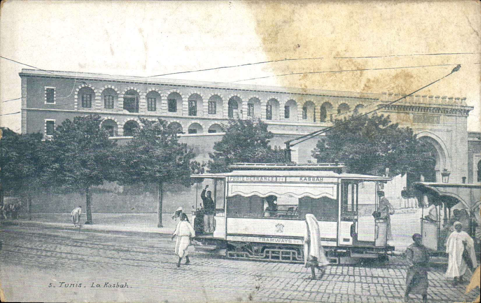 POSTAL Túnez de la VENDIMIA el Túnez Kasbah