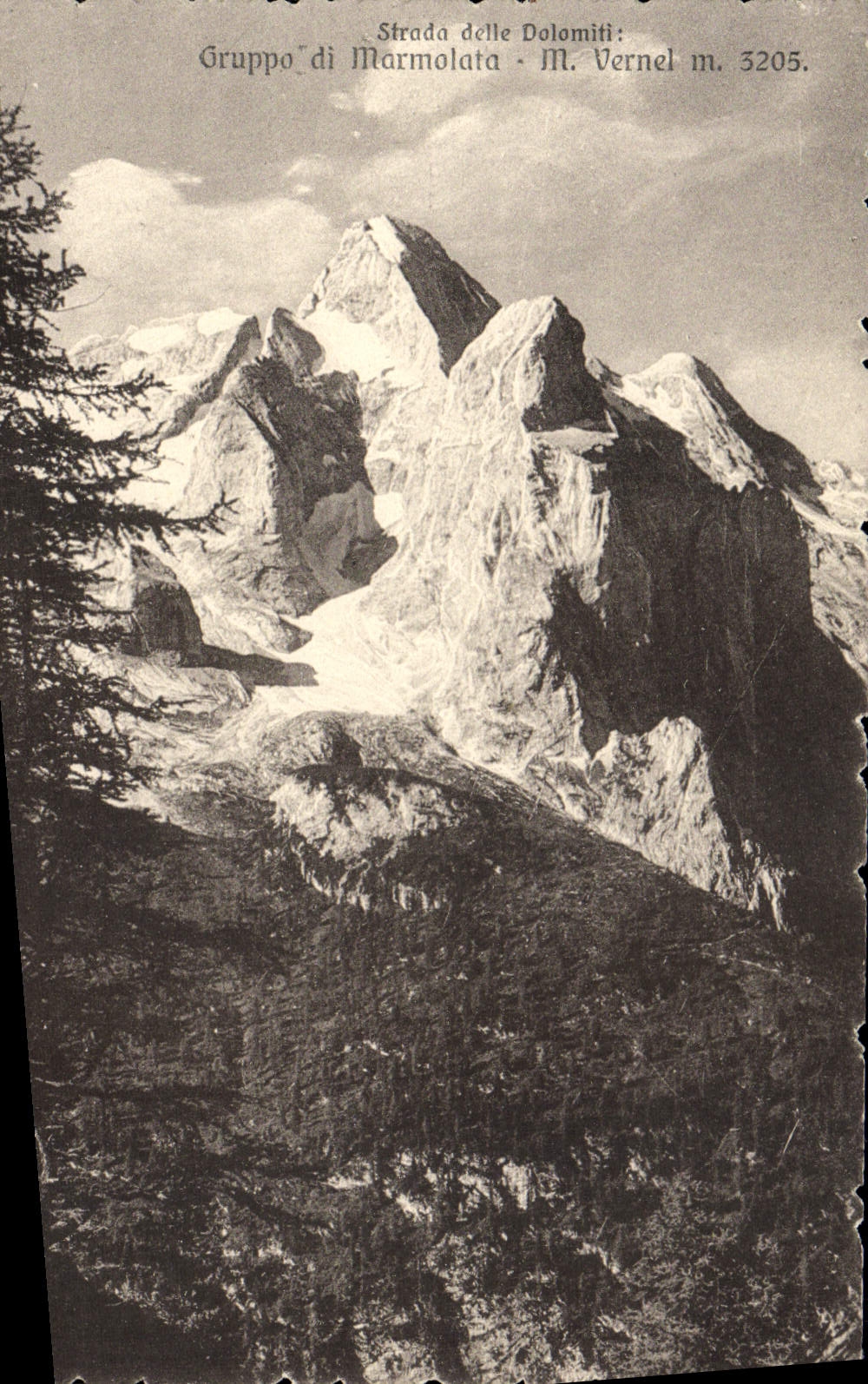 VINTAGE POSTCARD Gruppo Di Marmolata Mr. Vernel Dolomotti