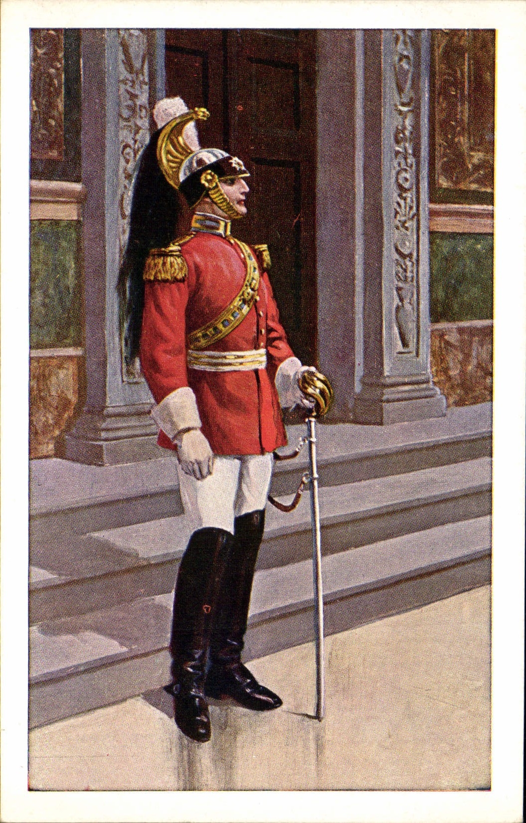 VINTAGE POSTCARD del Vaticano Guardia Nobile Militaria Quoted