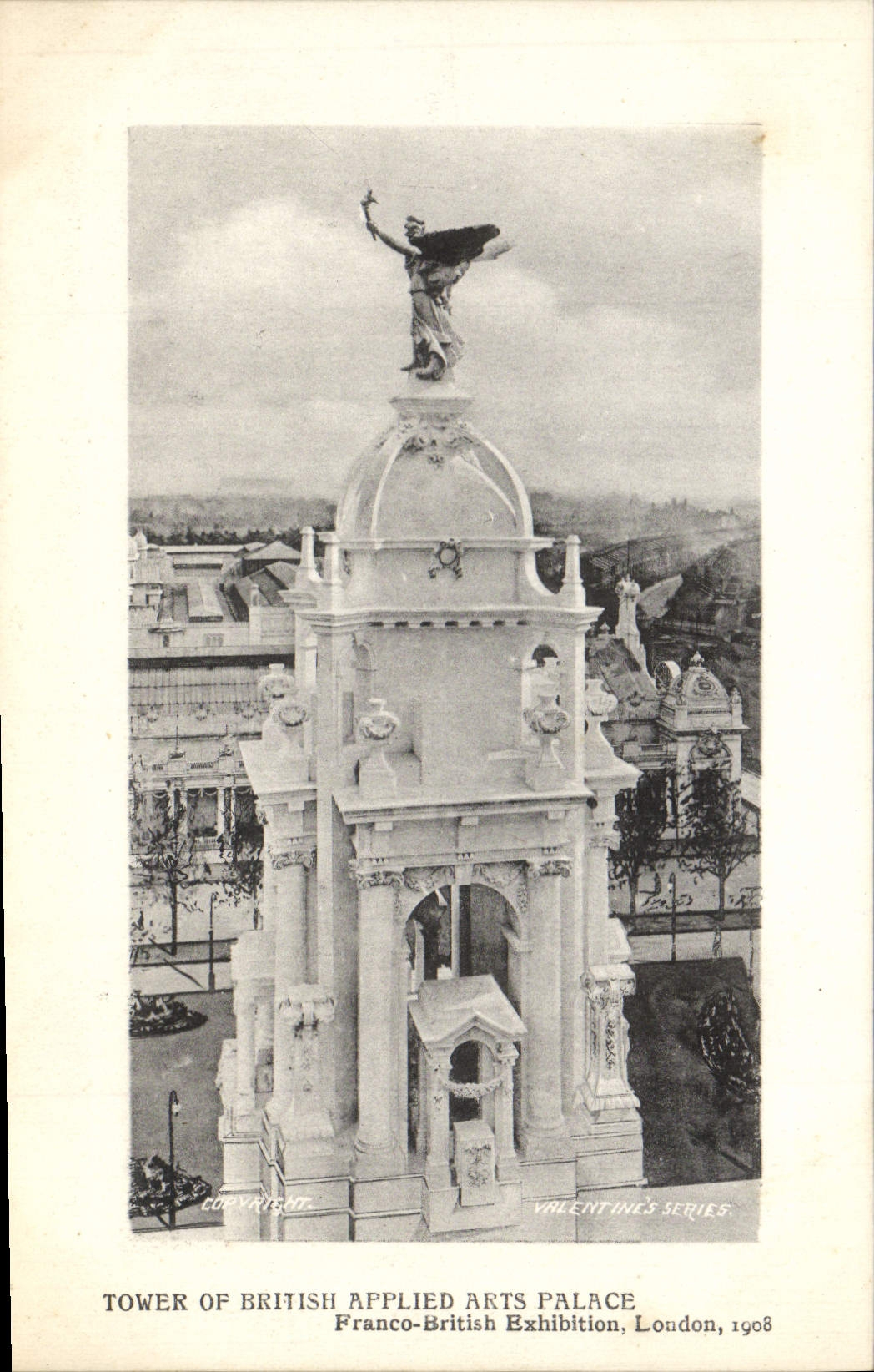 CPA Tower Of British Applied Arts Palace Franco British Exhibition London