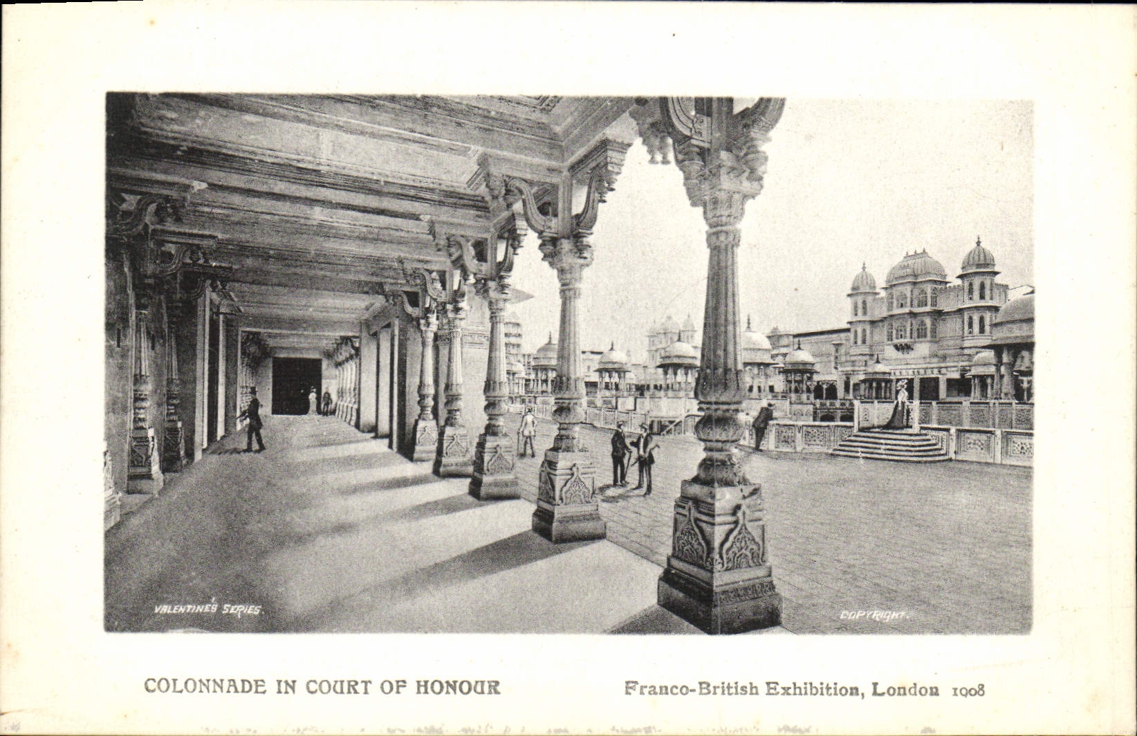 CPA Colonnade In Court Of Nonour Franco British Exhibition London