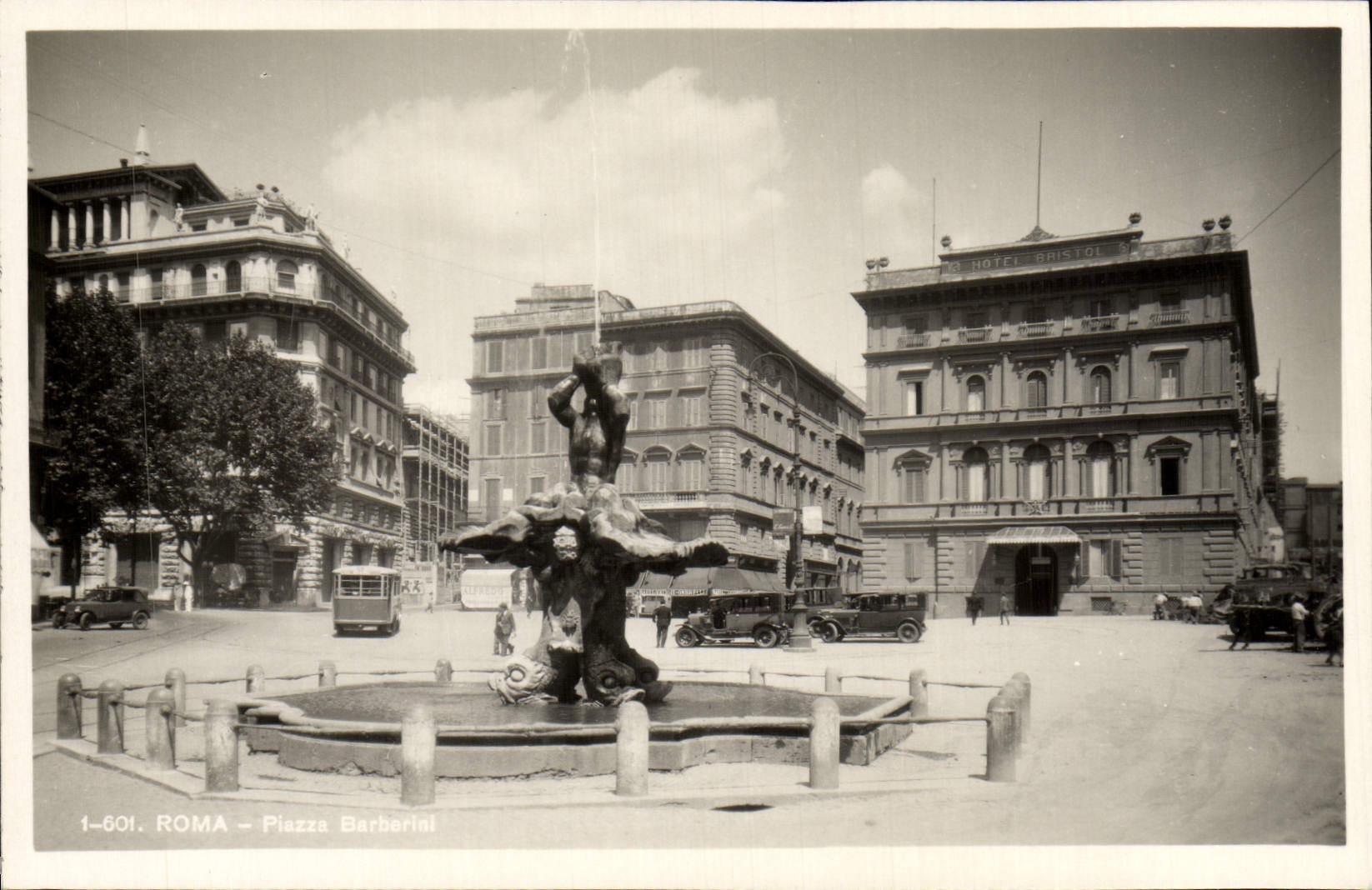 Plaza Barberini de Roma de la POSTAL de la VENDIMIA