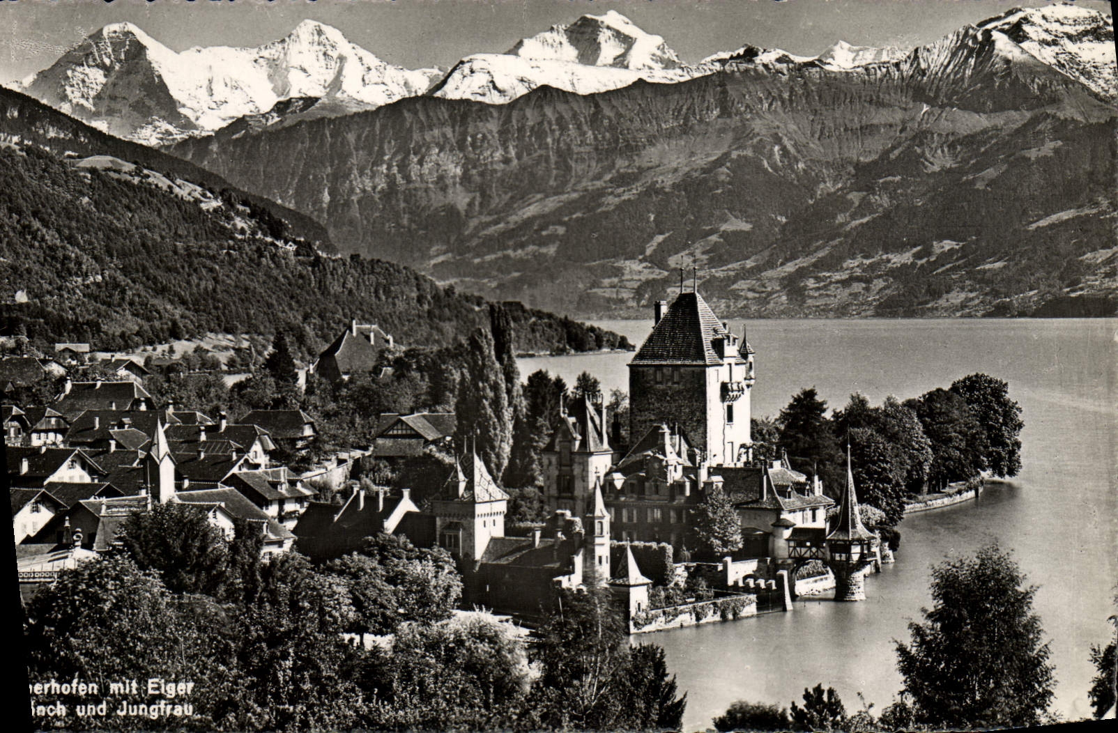 MODERN CARD Oberhofen MIT Elger Bach Und Jungfrau