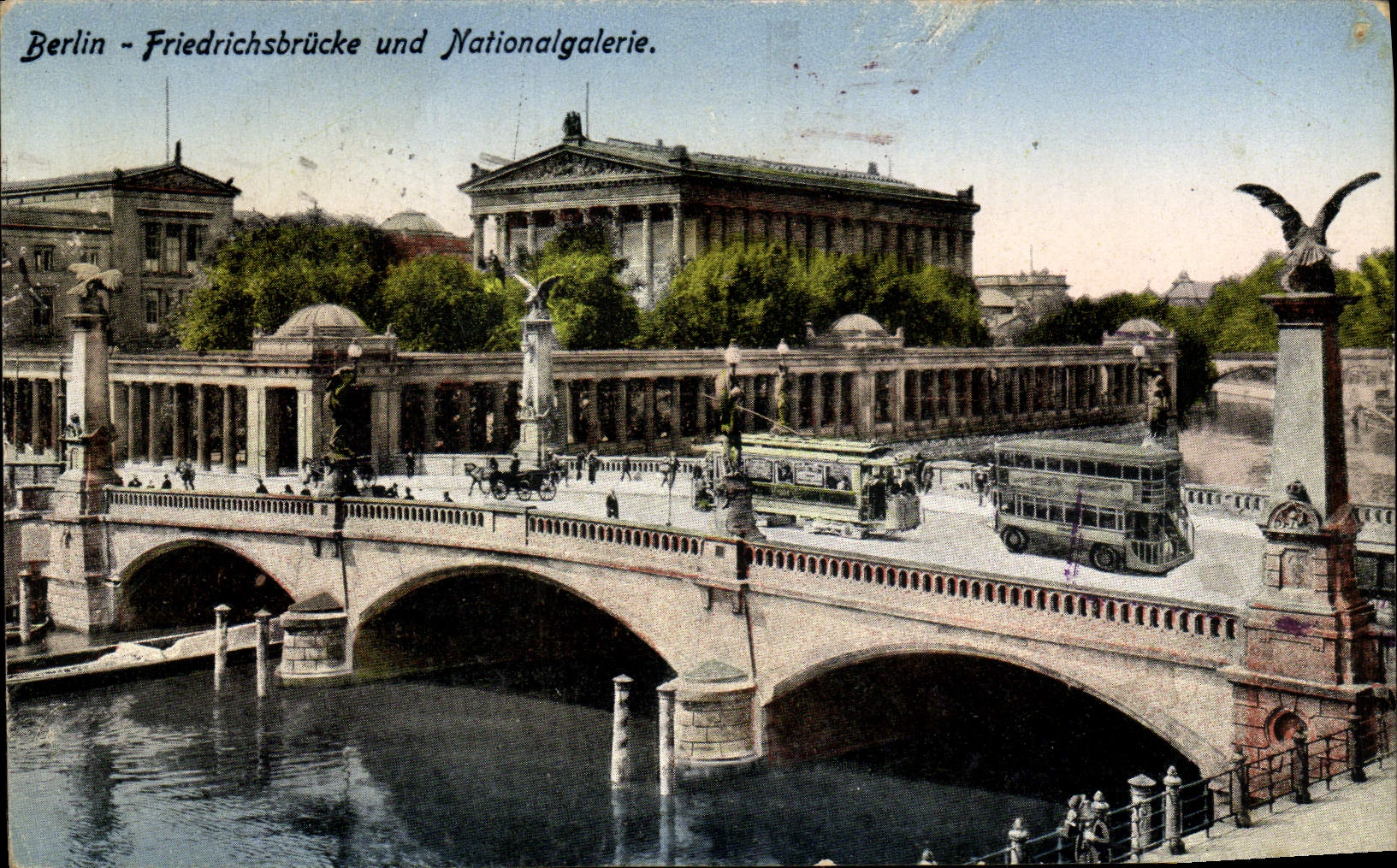 CPA Berlin Friedrichsbrucke Und Nationalgalerie Tramway