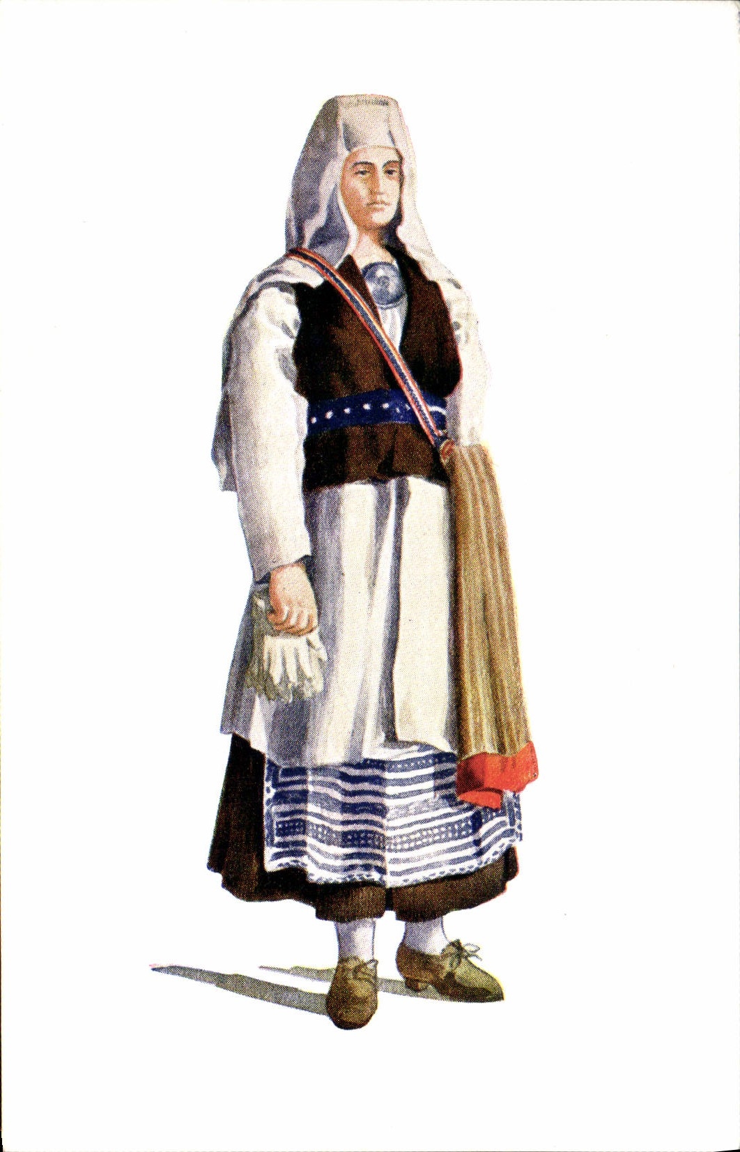 CPA Morsian Joutseno Brud Fran Joutseno Folklore Finlande