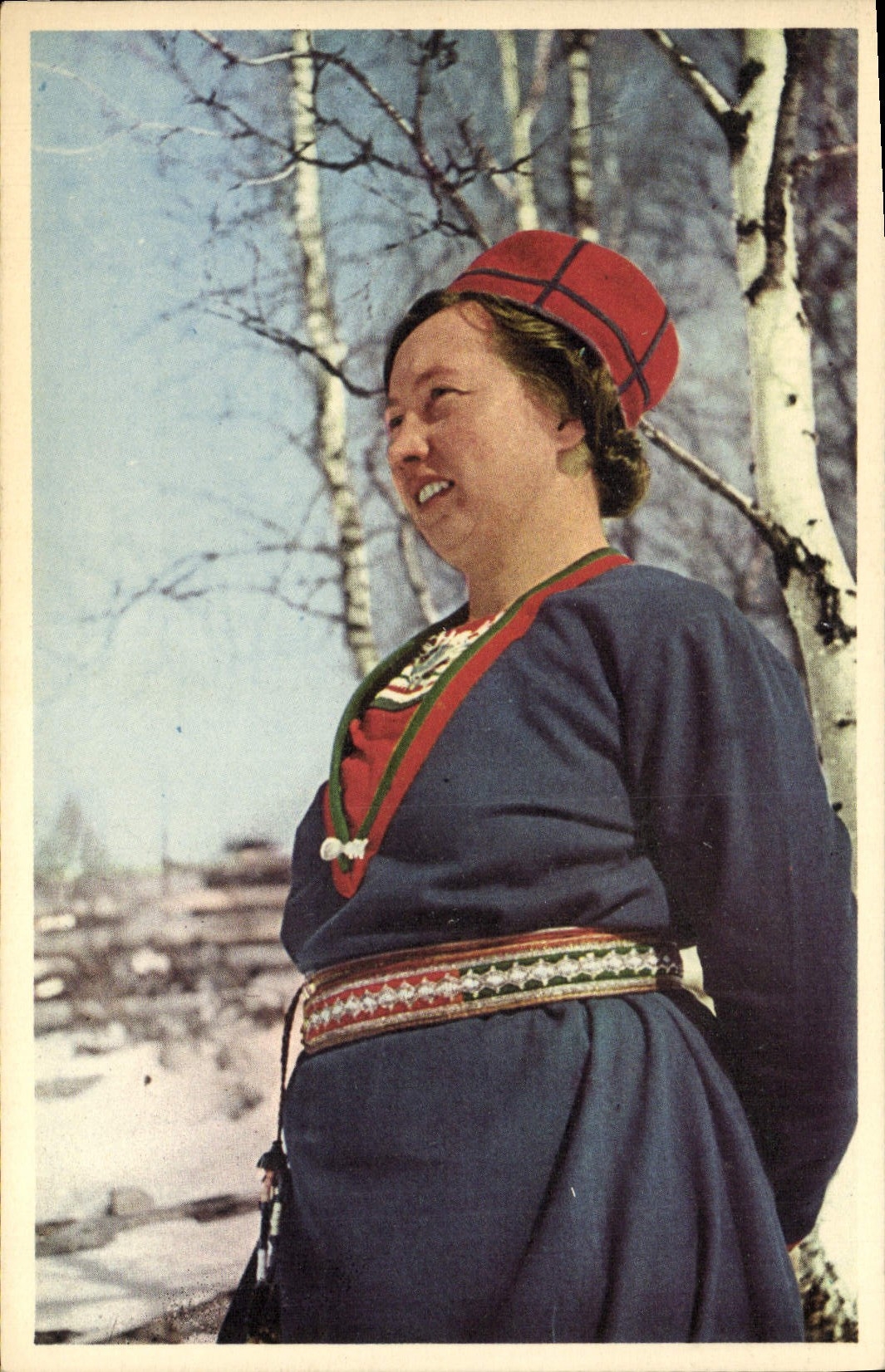 CPA Jamtland Lappkvinna Folklore Finlande