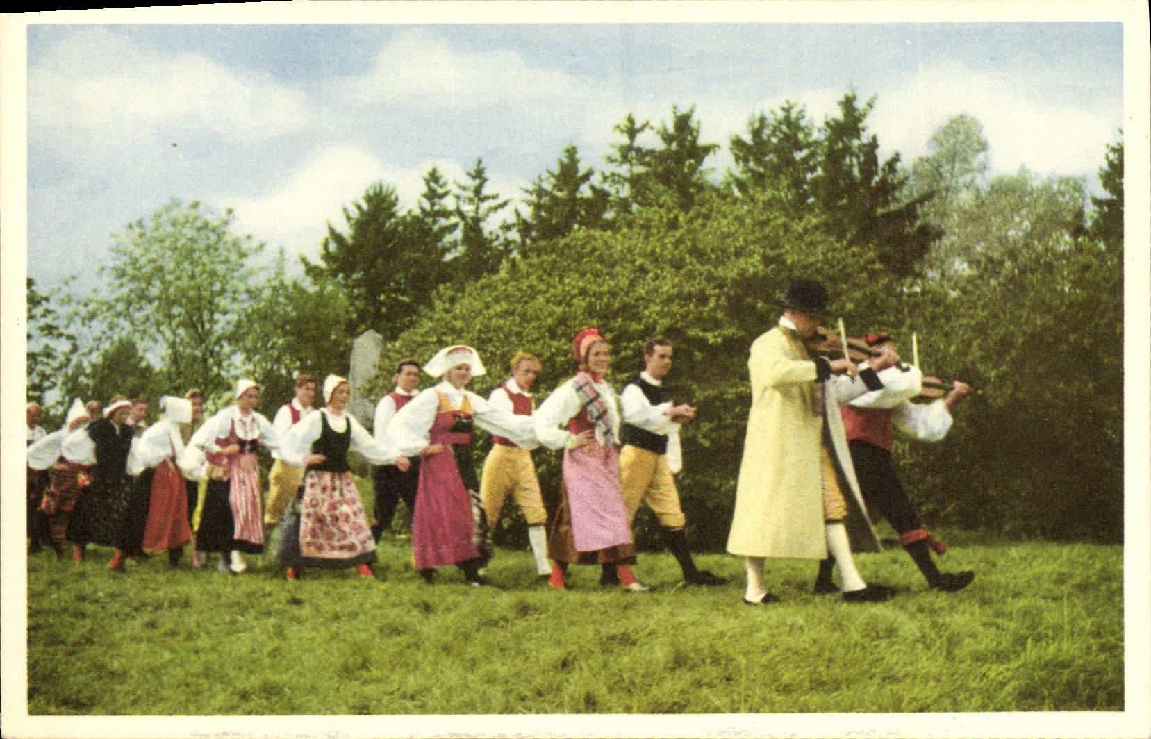 CPA Skansen Stockholm Skansens Folklore Violon Musique Suede