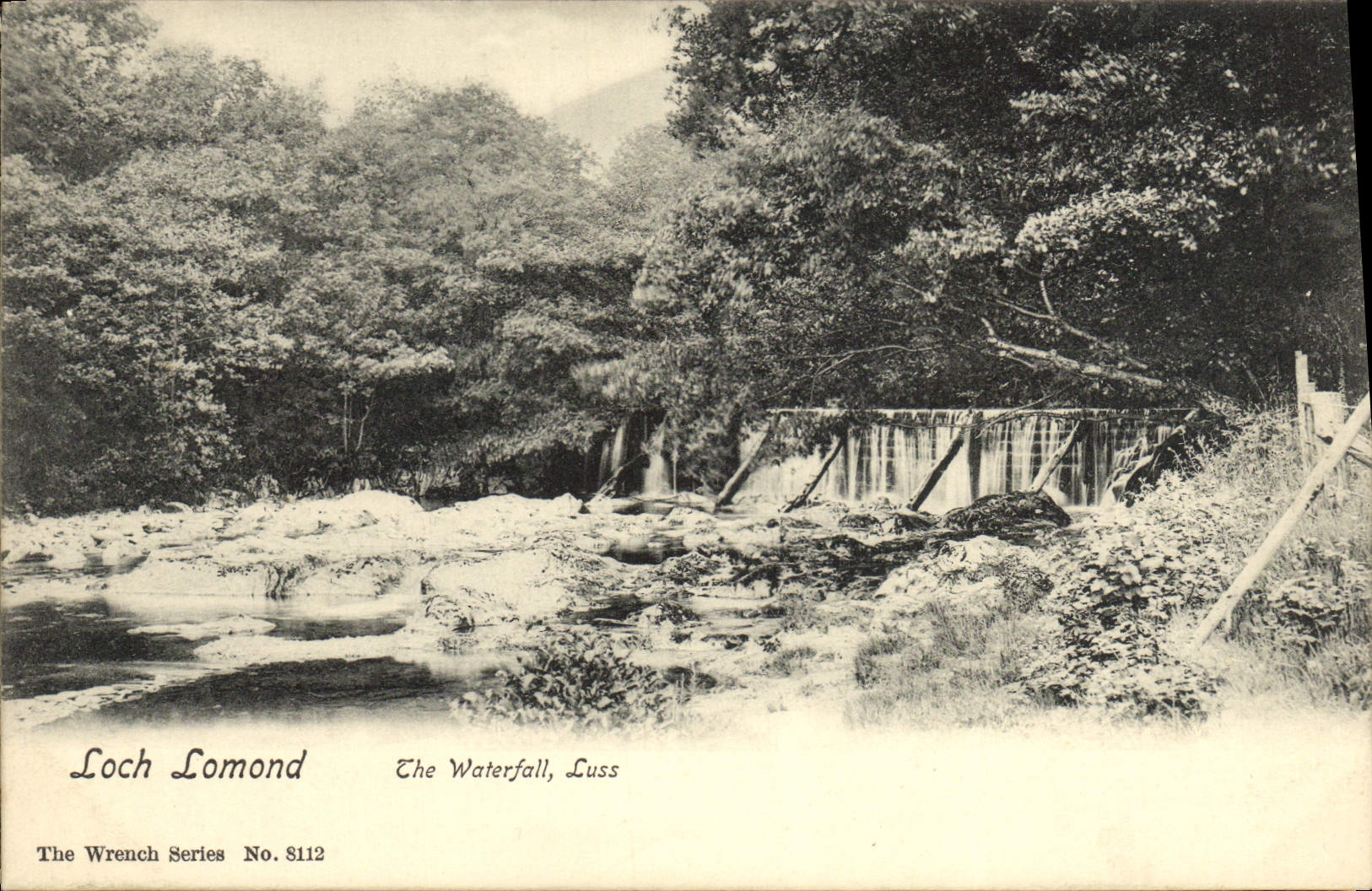 VINTAGE POSTCARD Log Lomond The Waterfull Luss