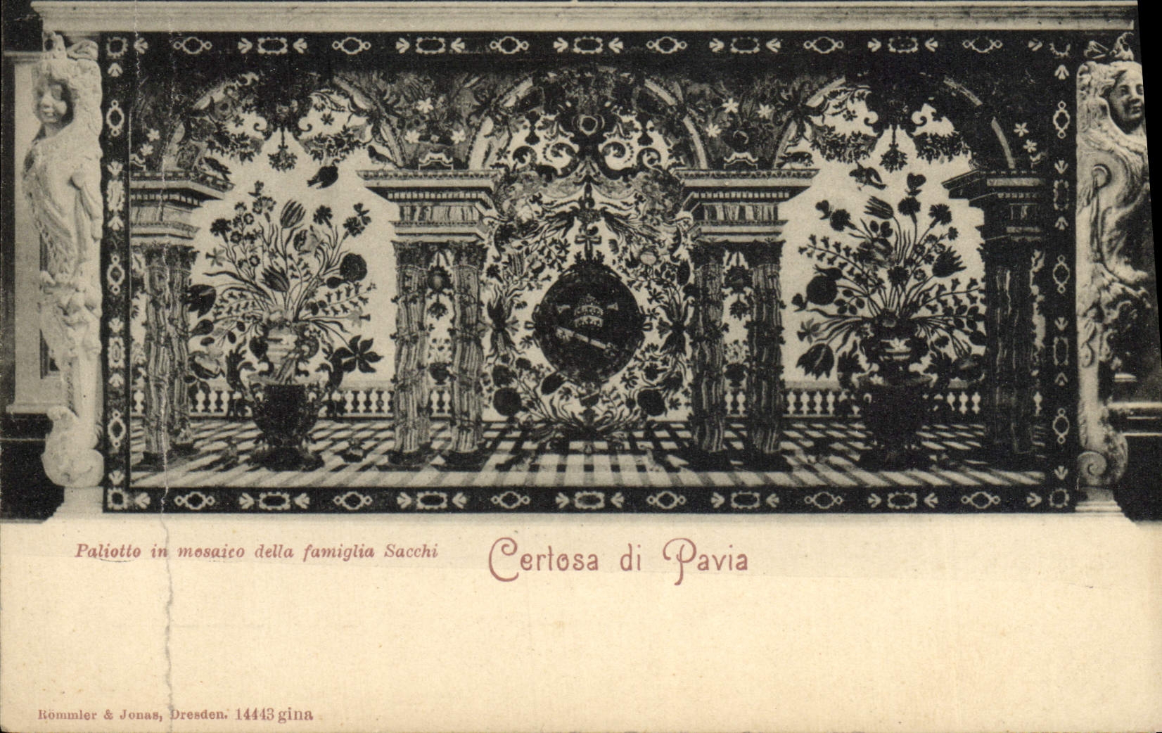 CPA Certosa Di Pavia Paliotto in mosaico della famiglia Sacchi