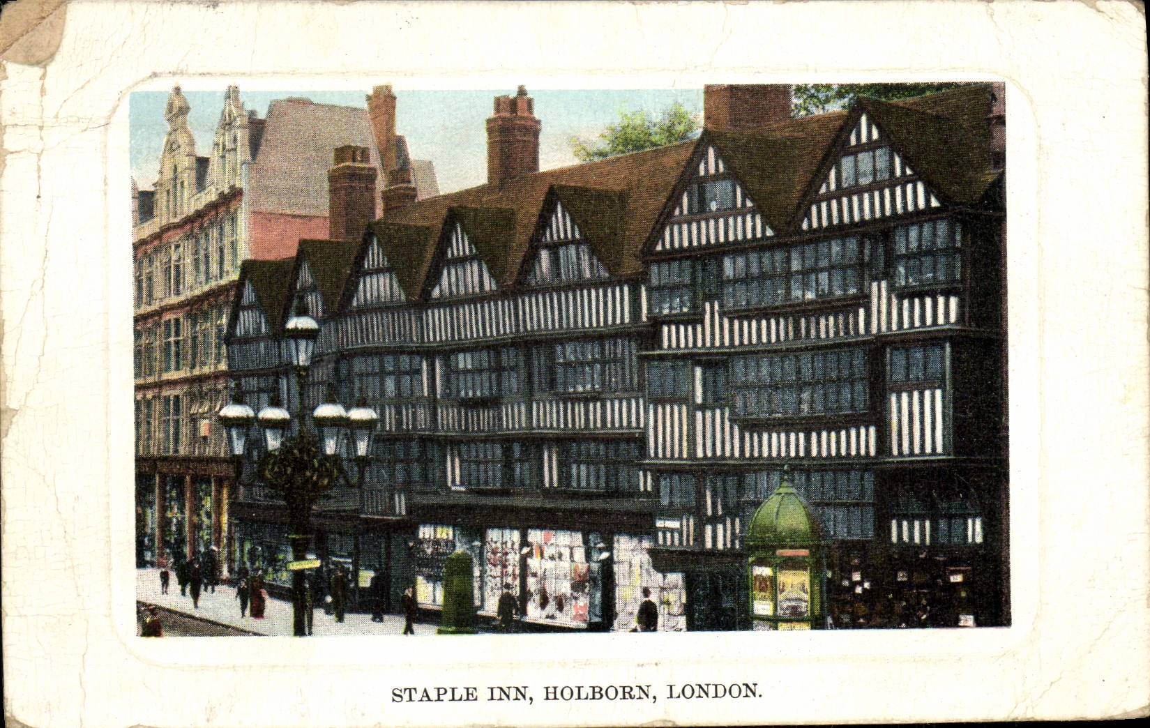 Mesón Holborn Londres de la grapa de la POSTAL de la VENDIMIA