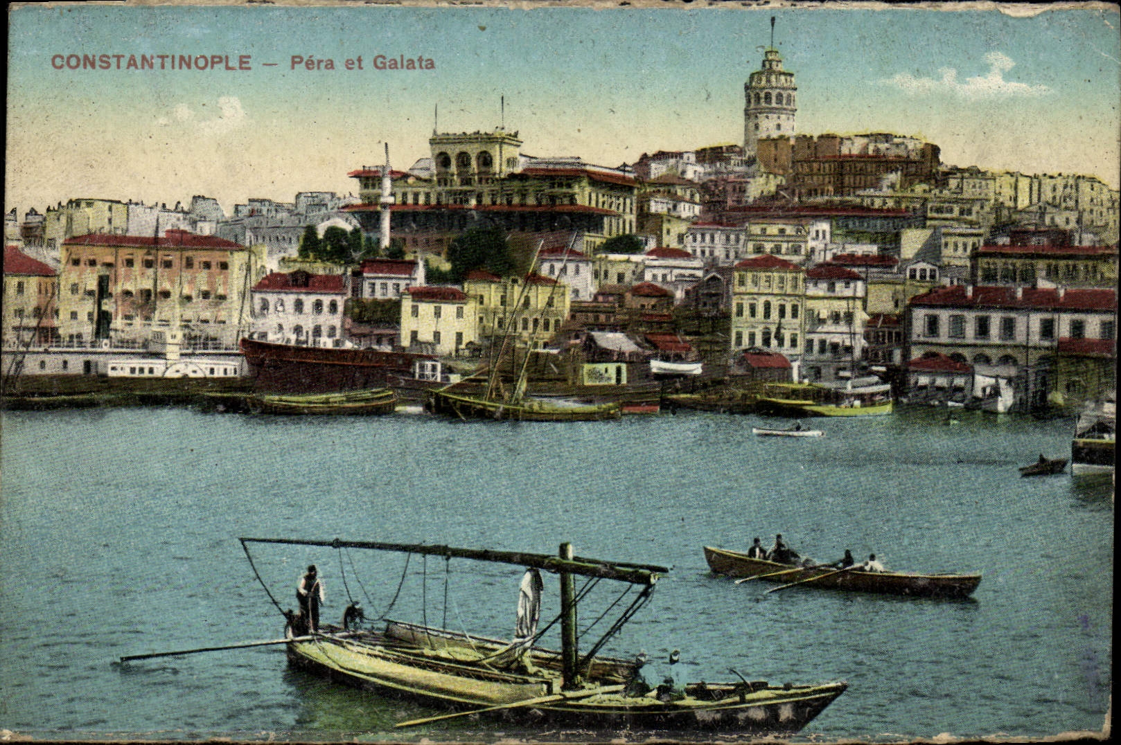 VINTAGE POSTCARD Constantinople Pera And Galata Turkey