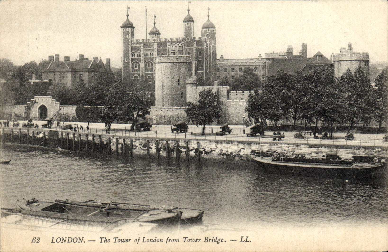 POSTAL Londres de la VENDIMIA la torre de Londres del puente de la torre