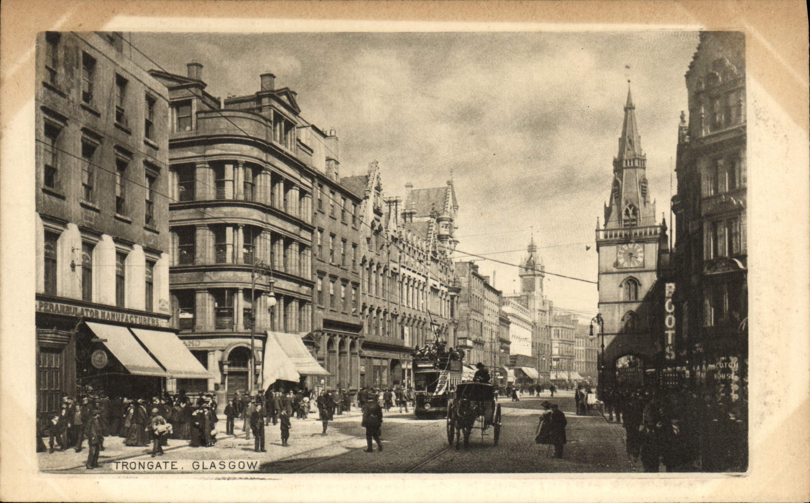 VINTAGE POSTCARD Trongate Glasgow