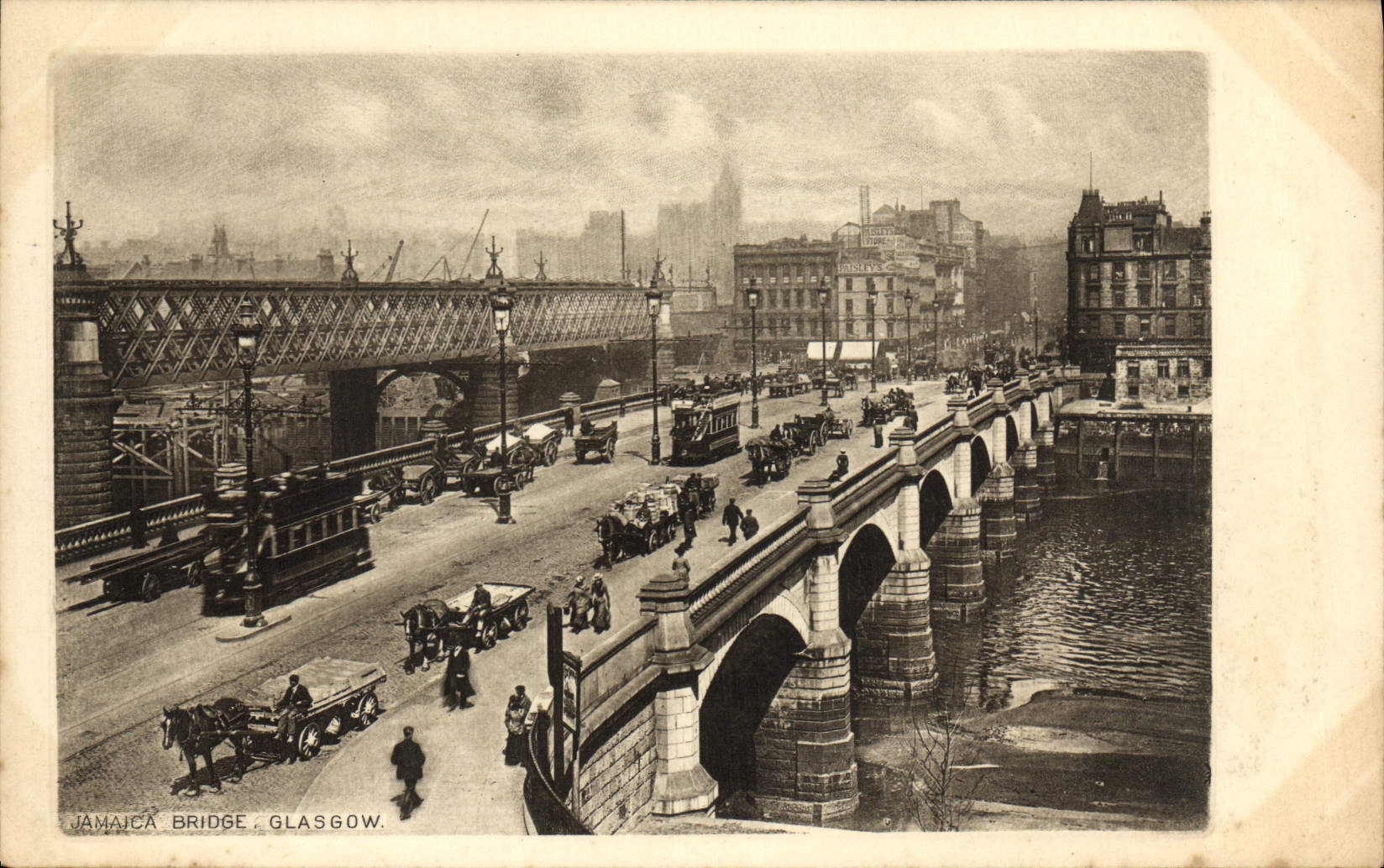 VINTAGE POSTCARD Jamaica Glasgow Bridge