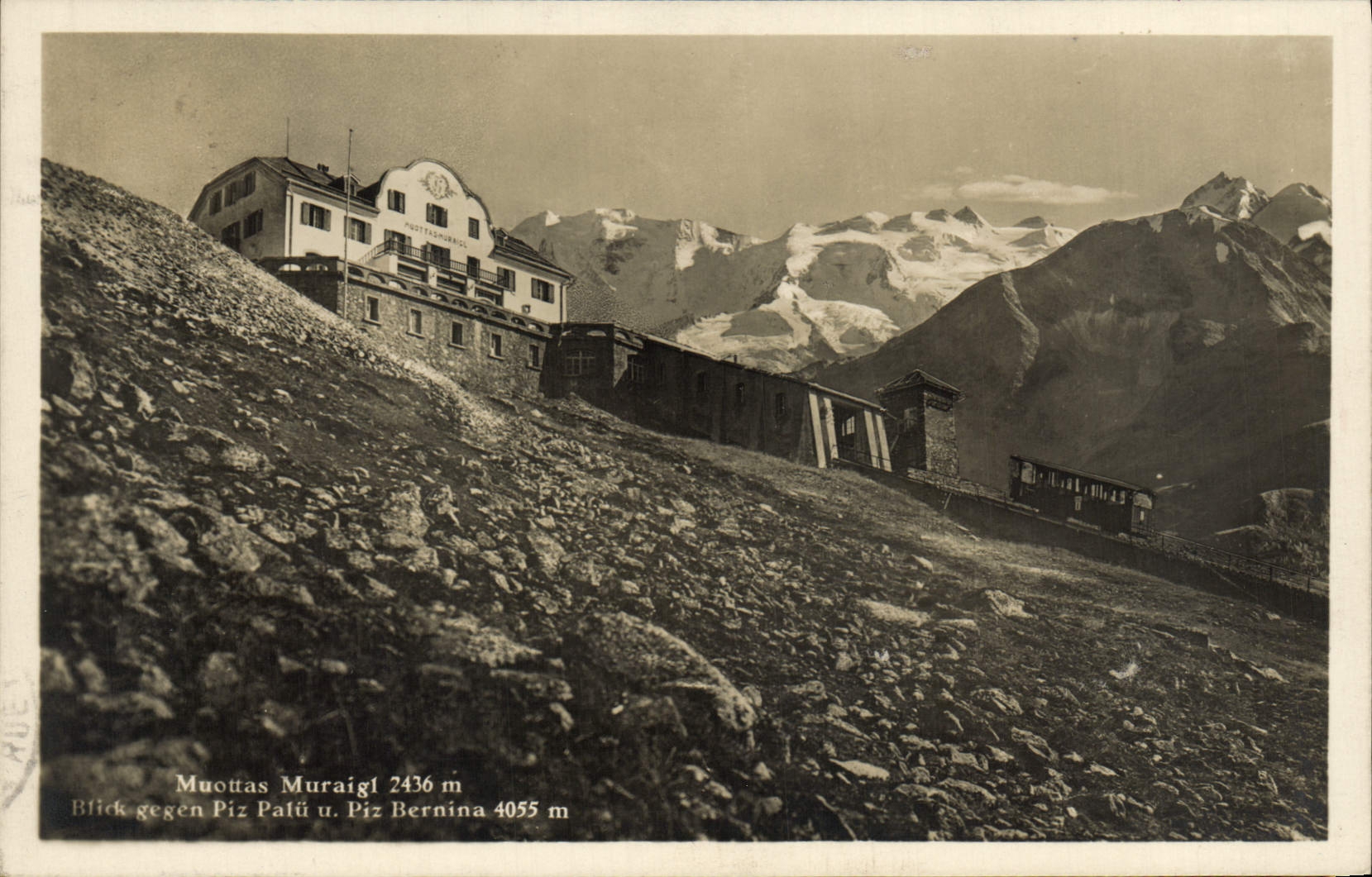 CPA Muottas Muraigl Blidegegen Piz Palu Piz Bernina