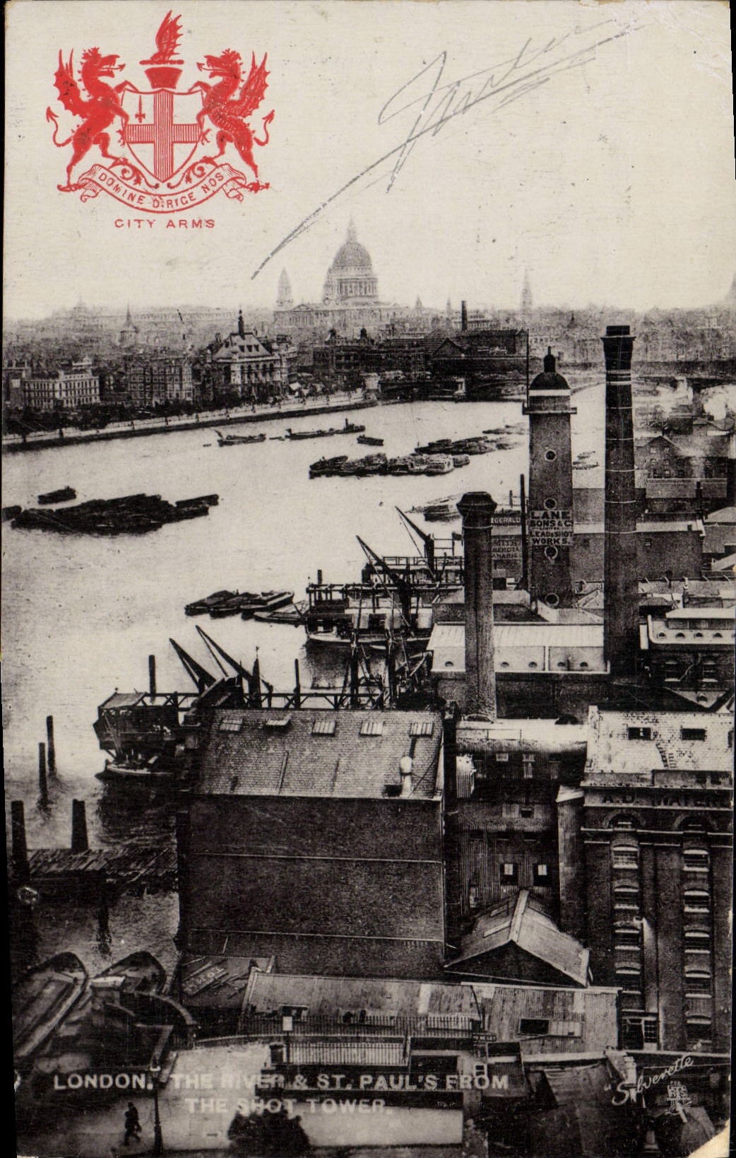 POSTAL Londres de la VENDIMIA para clavar St Paul S de la torre caliente