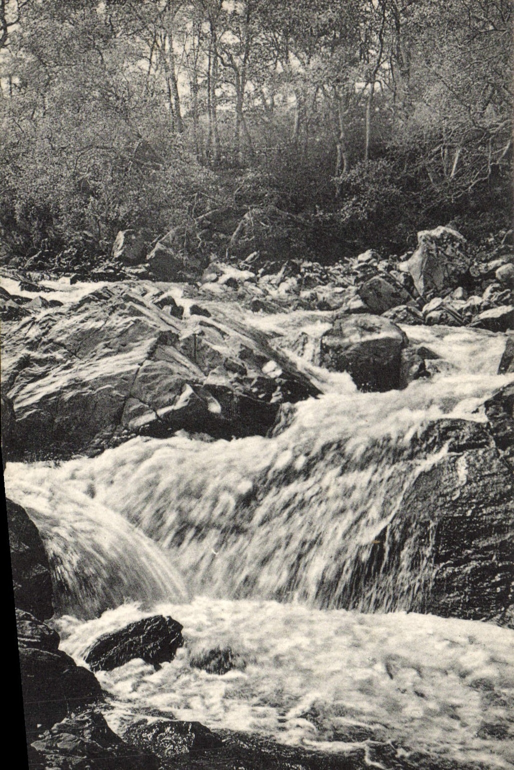VINTAGE POSTCARD Falls off Feugh near Banchory