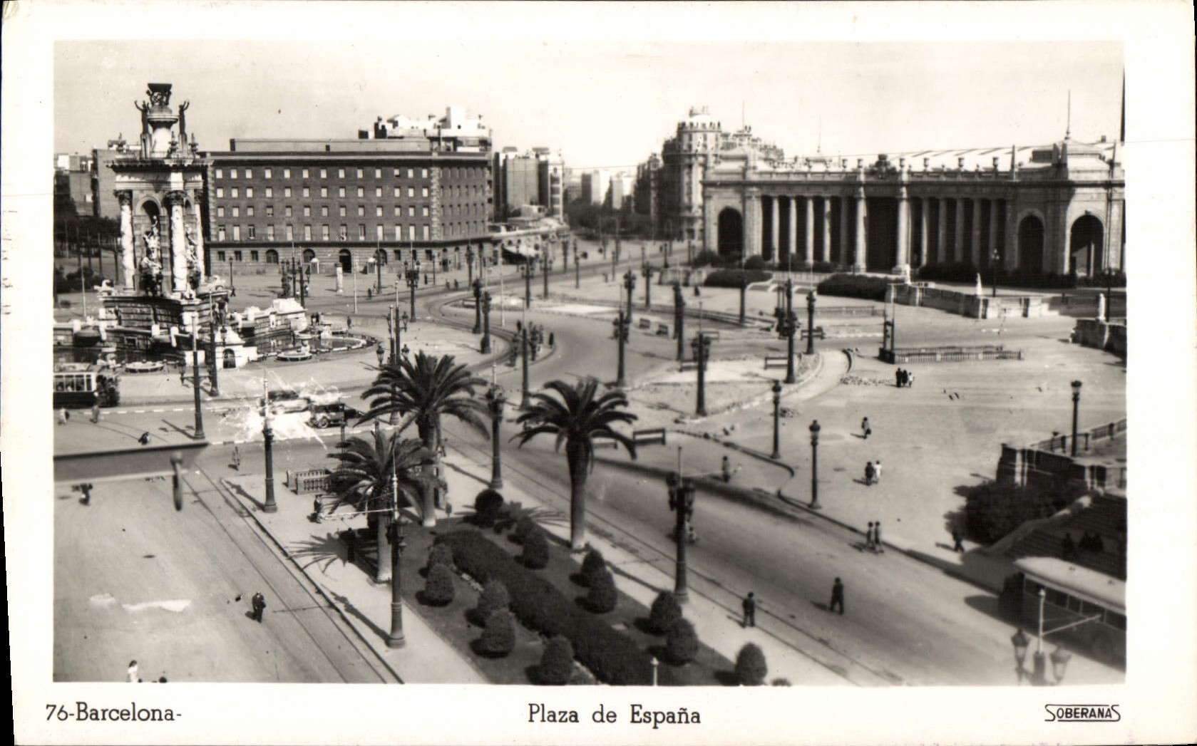 VINTAGE POSTCARD Barcelona Plaza De Espana