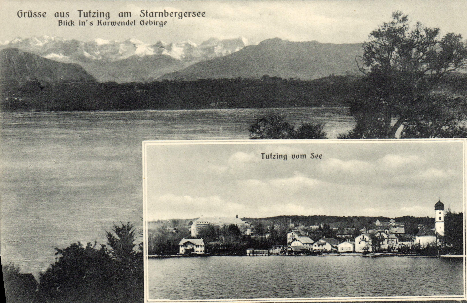 VINTAGE POSTCARD Grusse Aus Tutzing Am Starnbergersee
