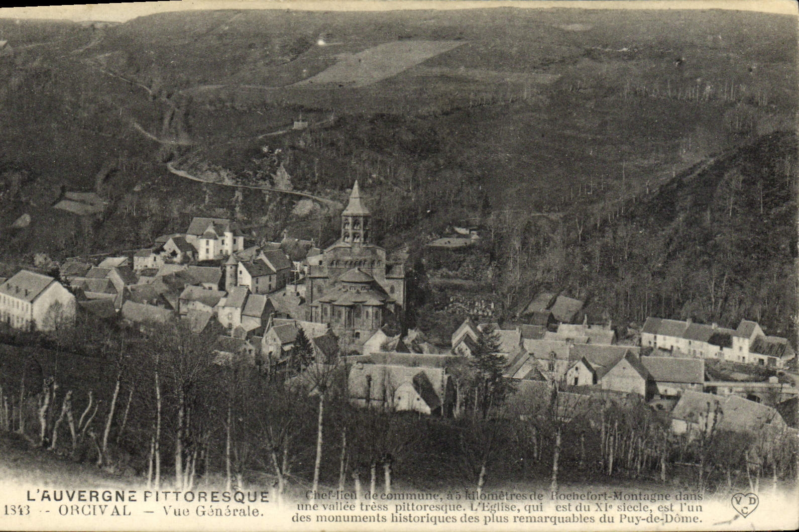 Opinión de Auvergne Fittoresque Orcival de la POSTAL de la VENDIMIA