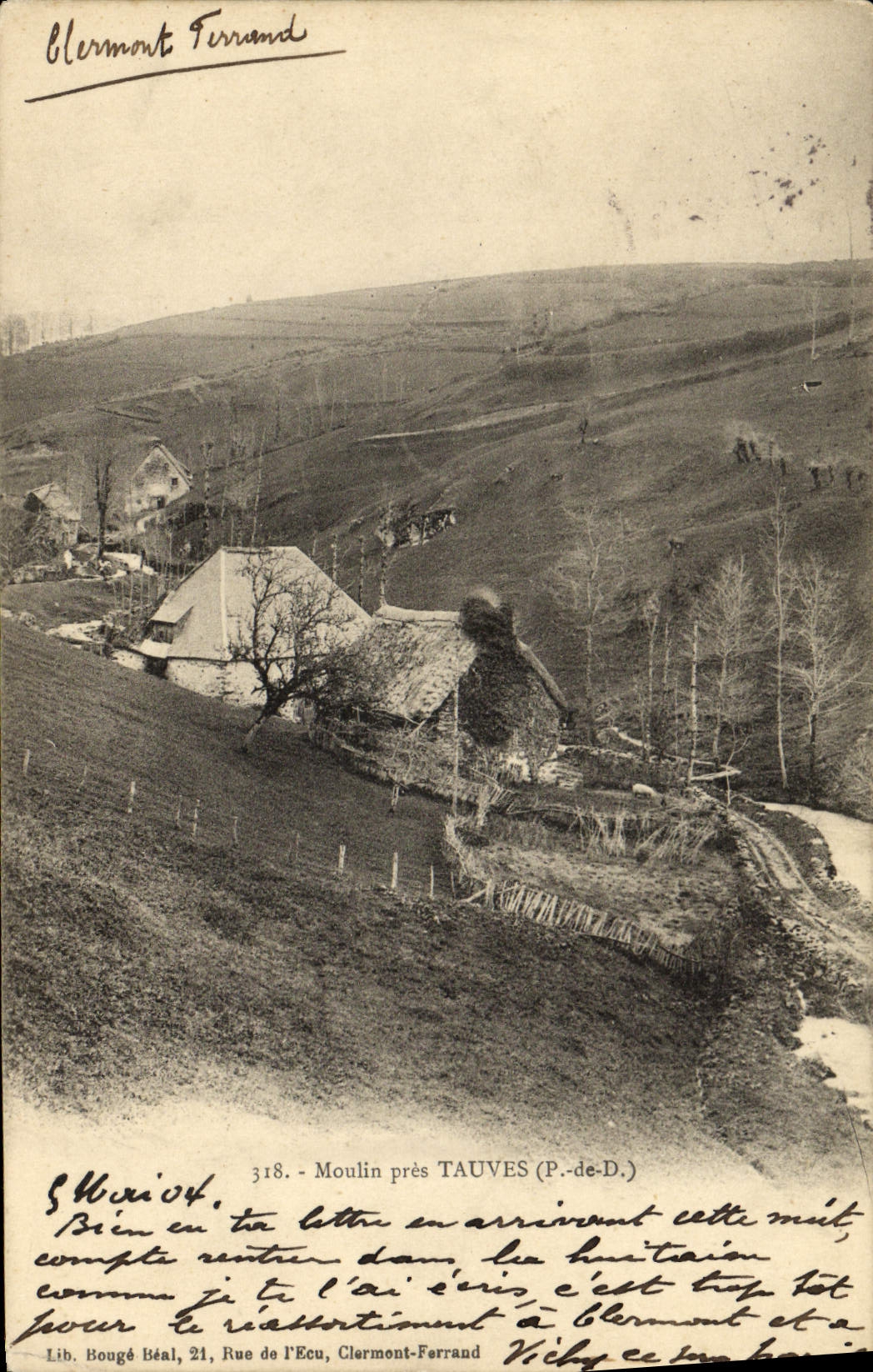 VINTAGE POSTCARD Mill Close Tauves