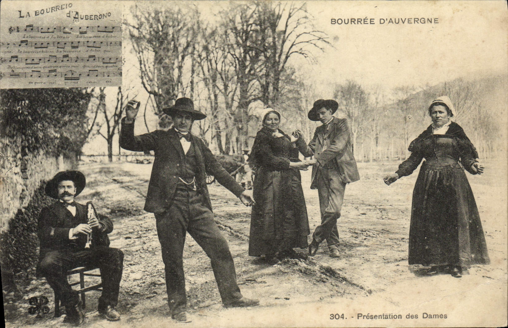 VINTAGE POSTCARD Faggot Of Auvergne Presentation Of the Ladies Folklore
