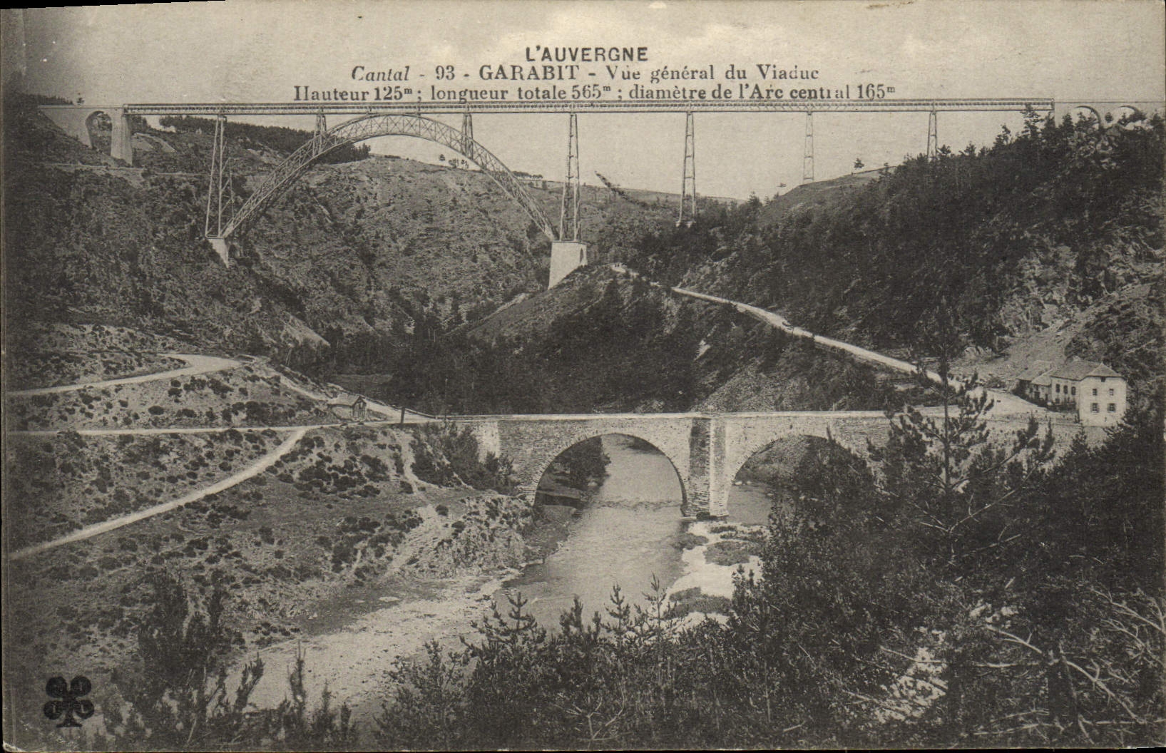 VINTAGE POSTCARD Auvergne Garabit View Of the Viaduct